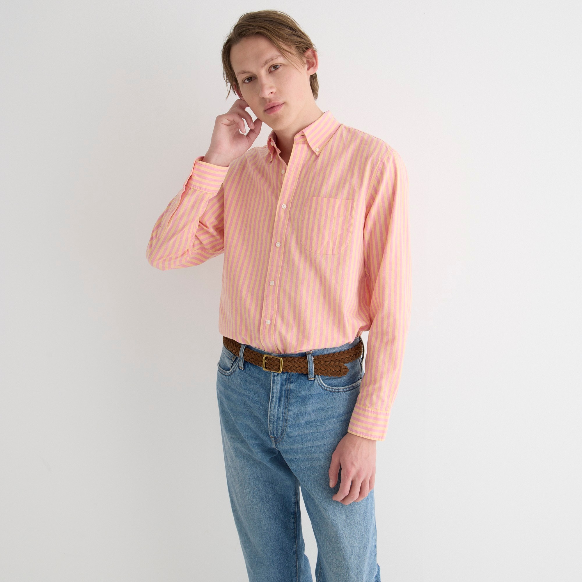 Broken-in organic cotton oxford shirt