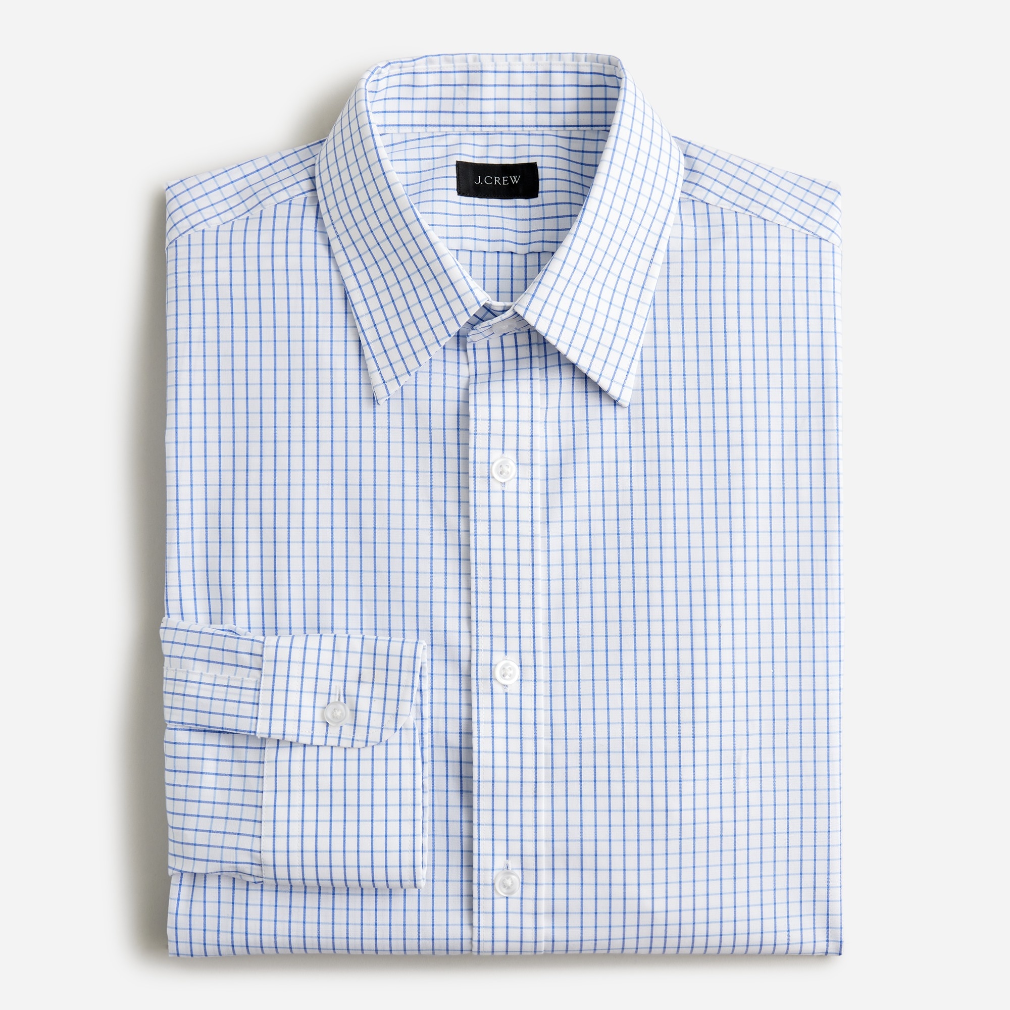 Bowery stretch cotton shirt with point collar