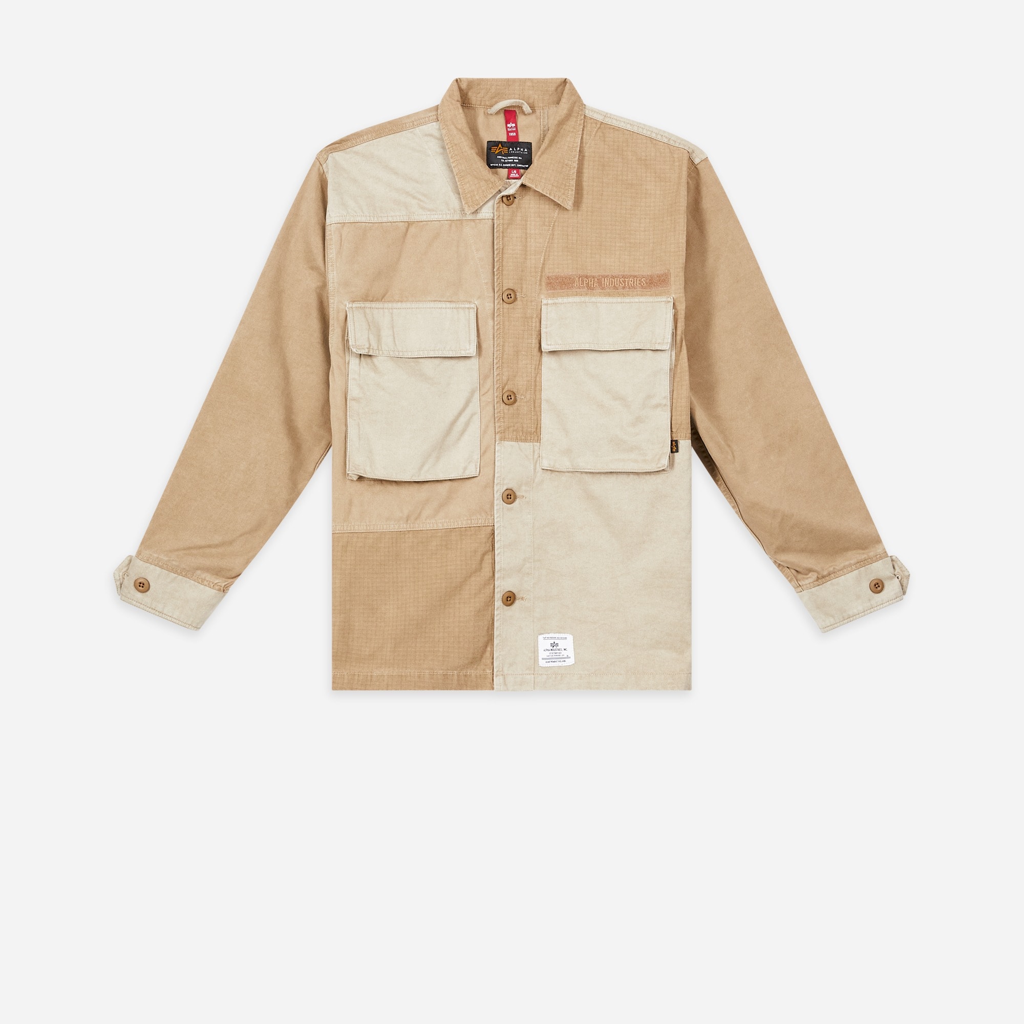 Men's Alpha Industries® mixed-media shirt-jacket
