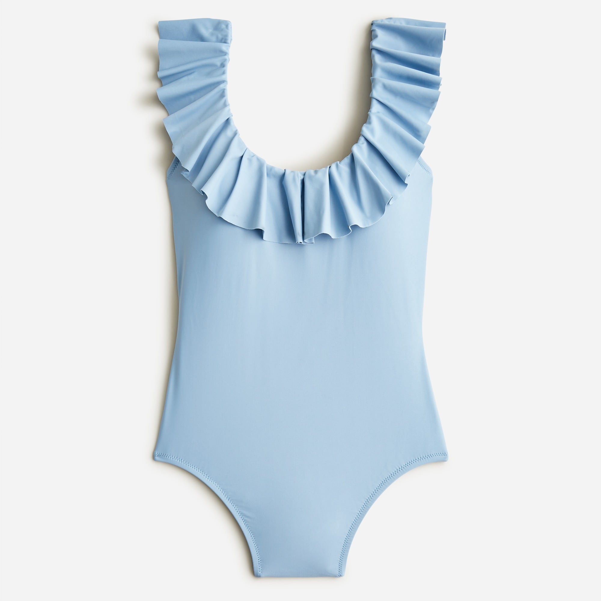 Ruffle scoopback one-piece