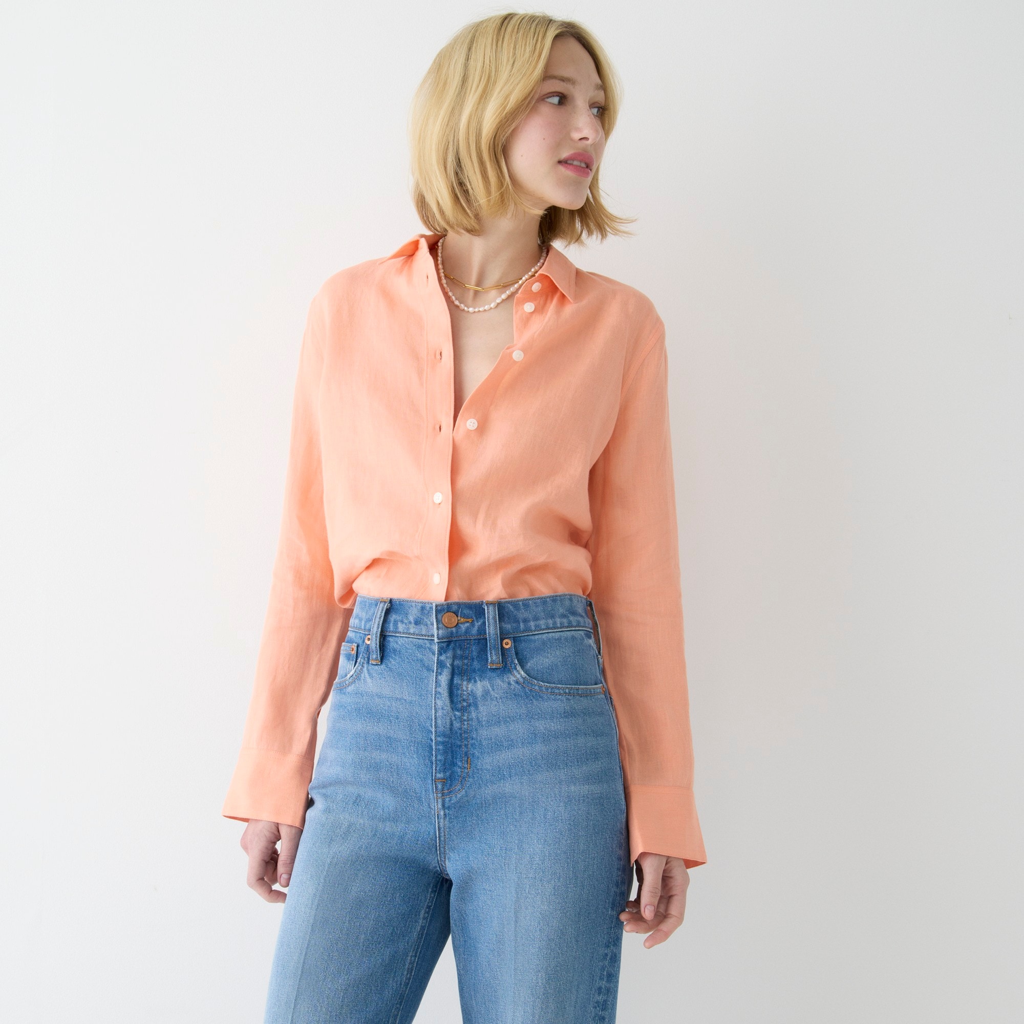 Slim-fit Baird McNutt Irish linen shirt