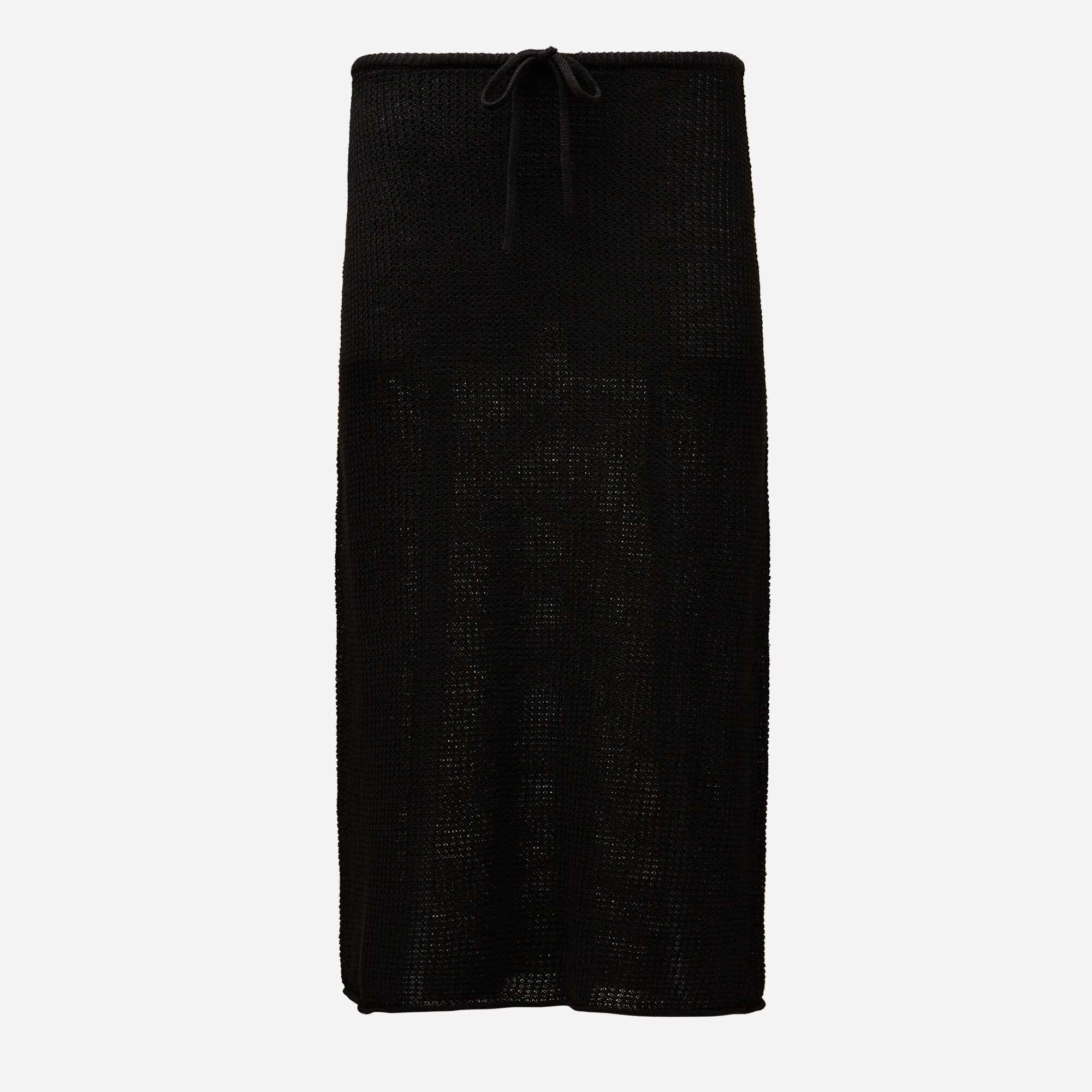 Onia textured linen drawstring midi sweater-skirt