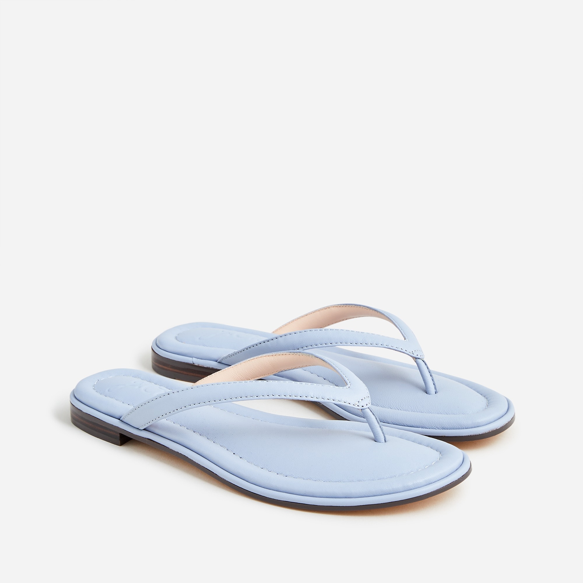 Menorca padded thong sandals in leather