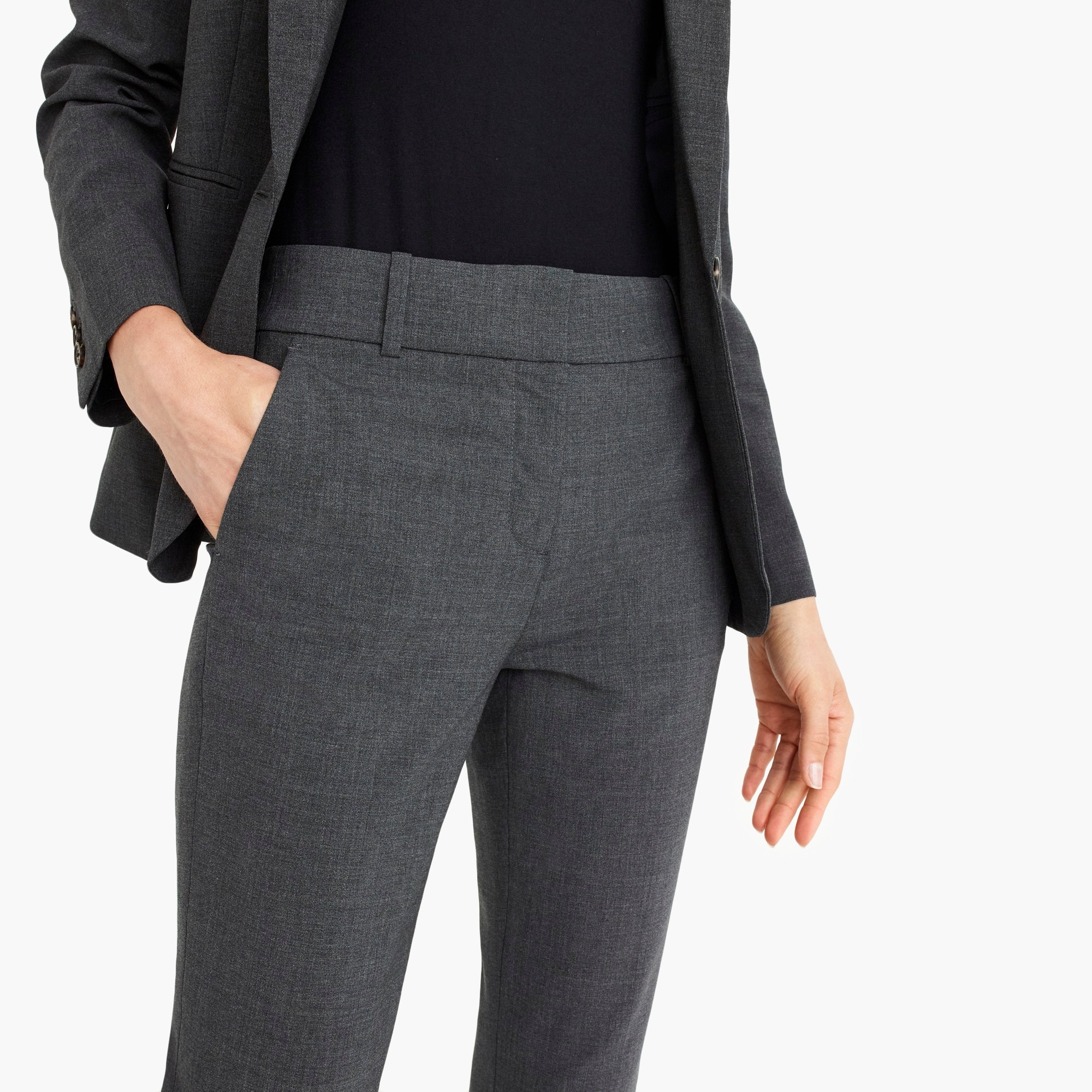 Cameron slim crop pant in Italian stretch wool blend
