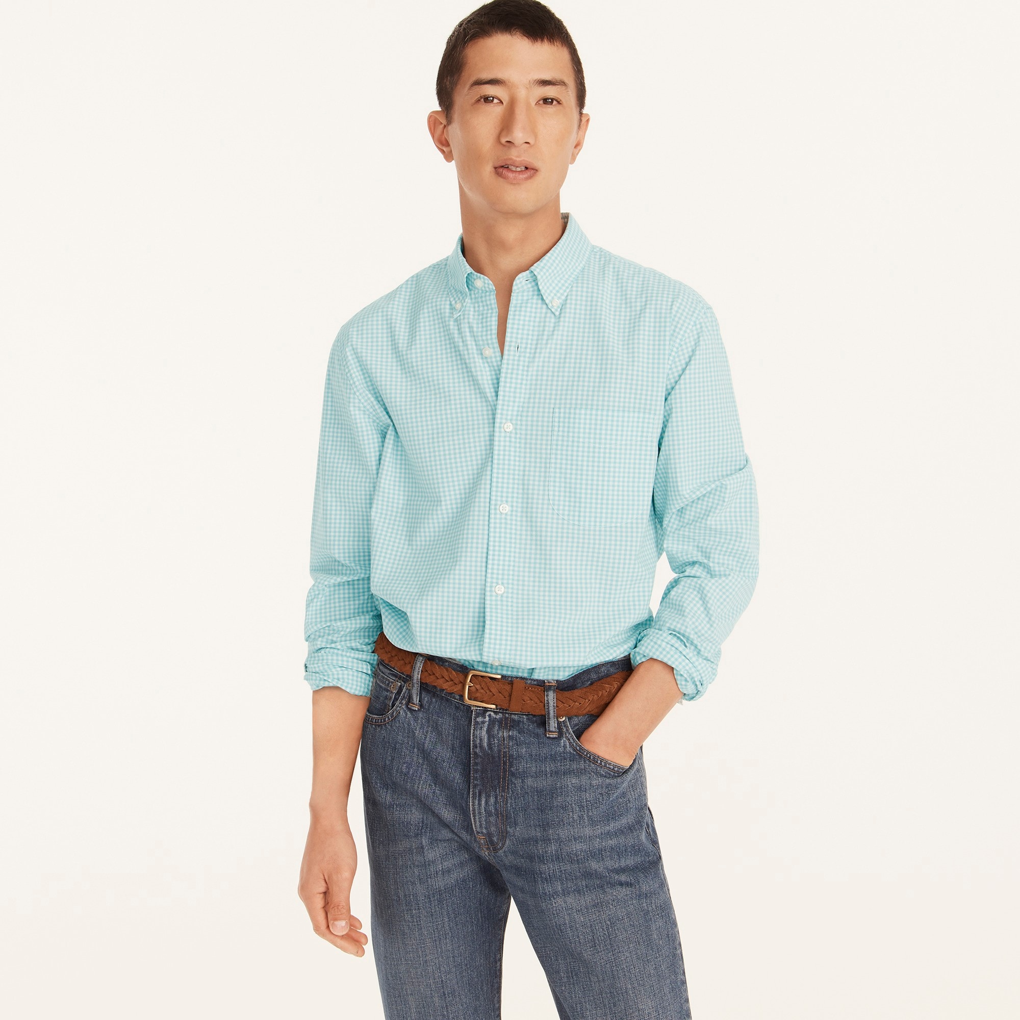 Secret Wash organic cotton poplin shirt