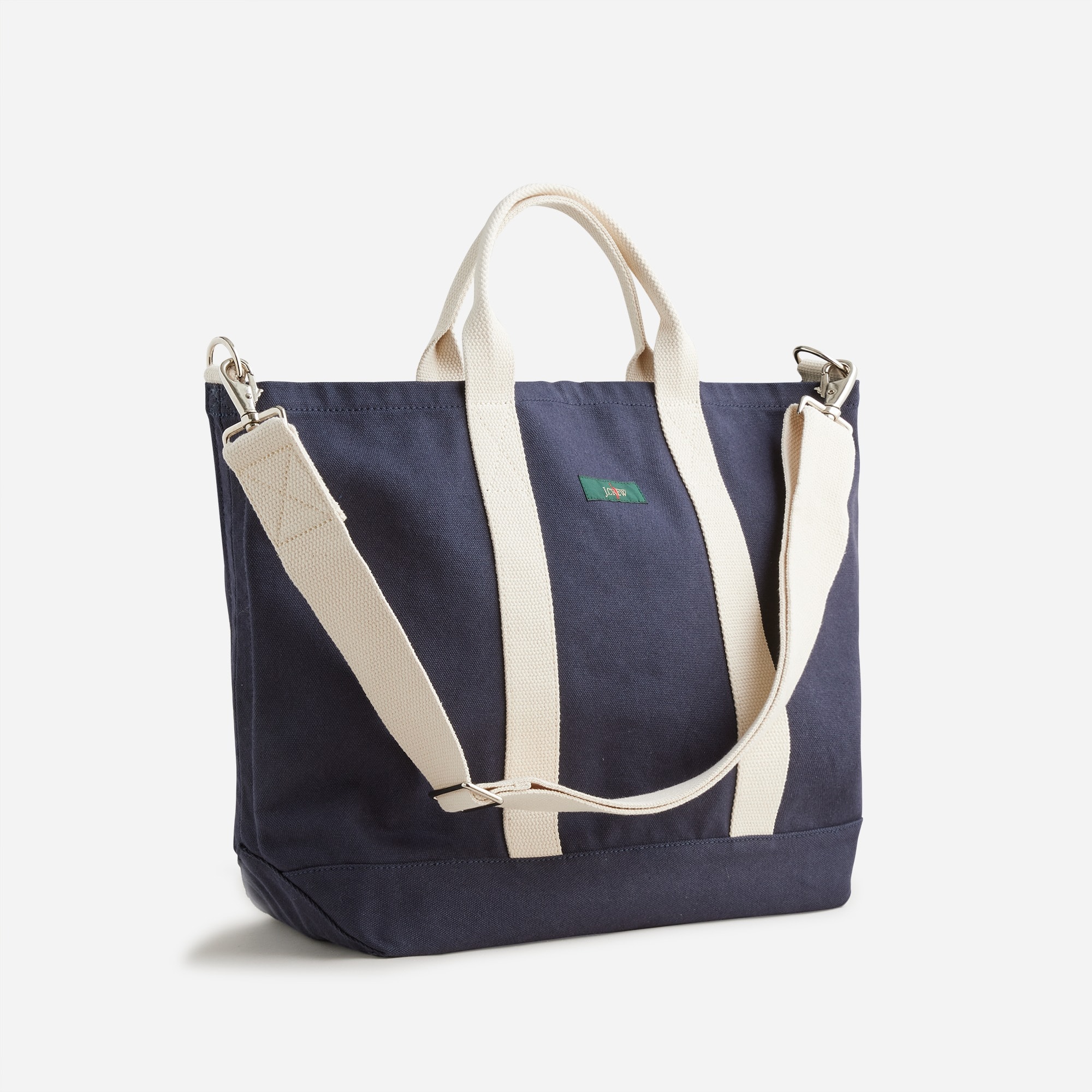 Limited-edition large canvas tote with webbing strap