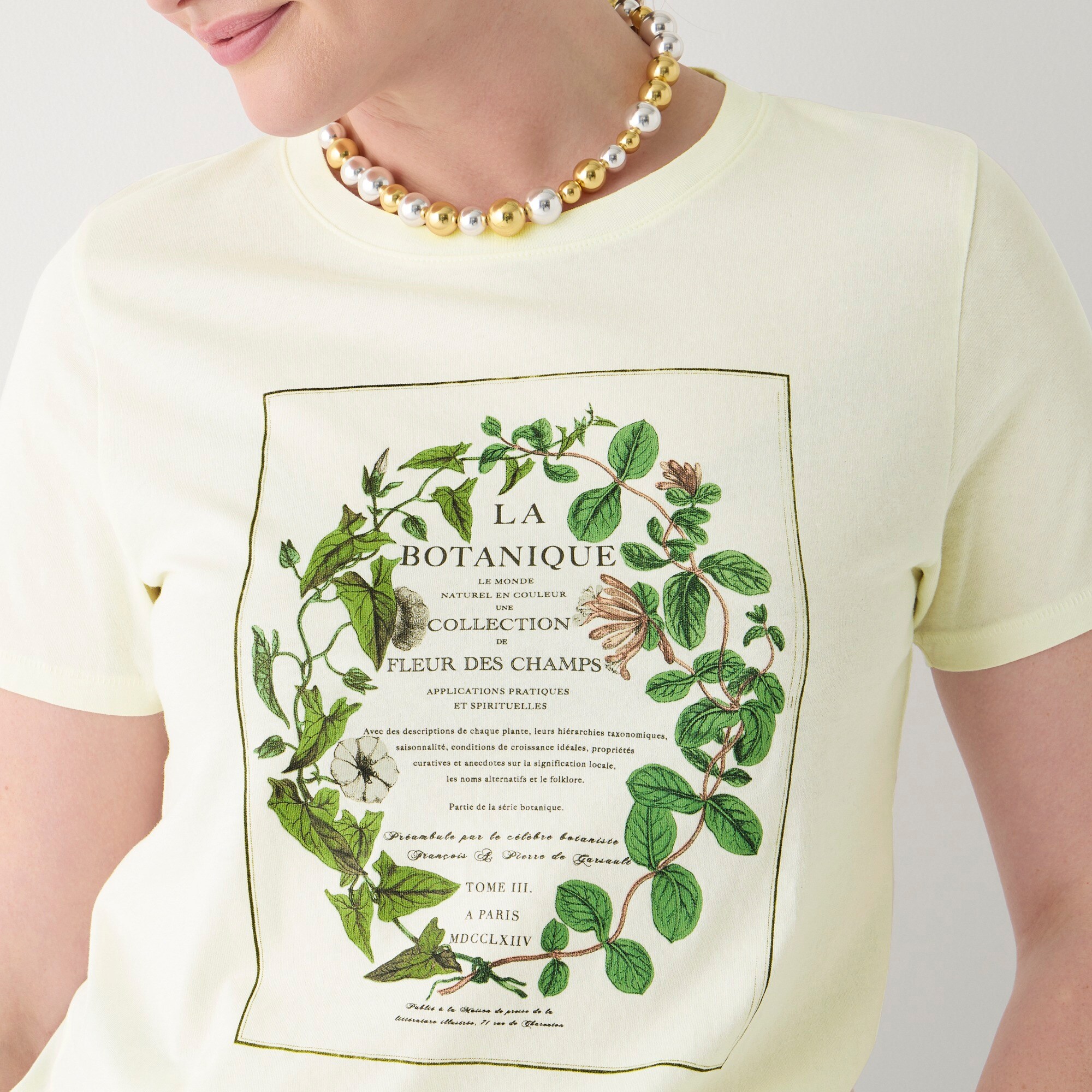 Classic-fit botanical graphic T-shirt
