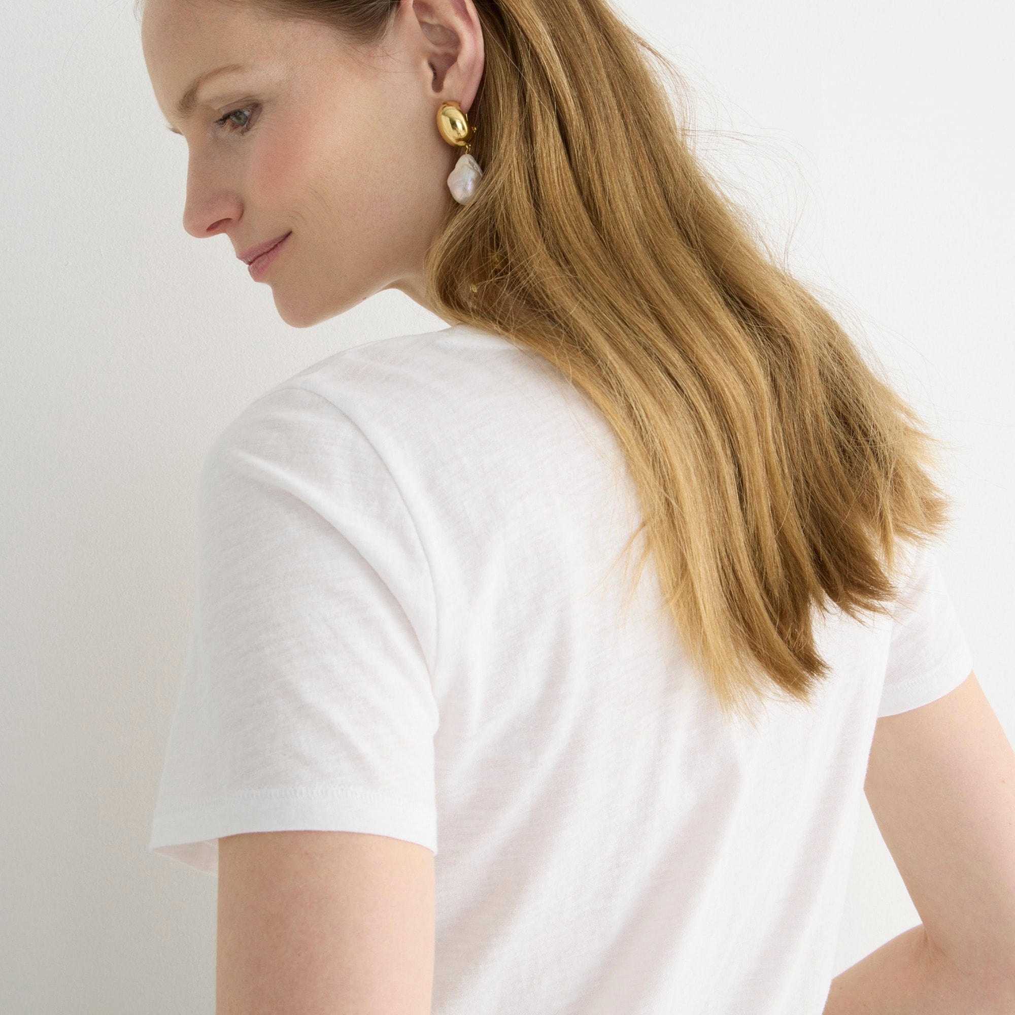 Vintage cotton scoopneck T-shirt