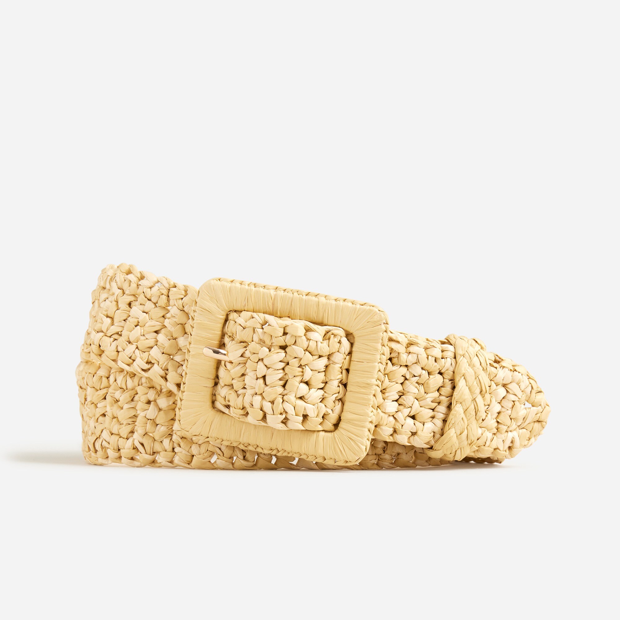 Woven square buckle belt