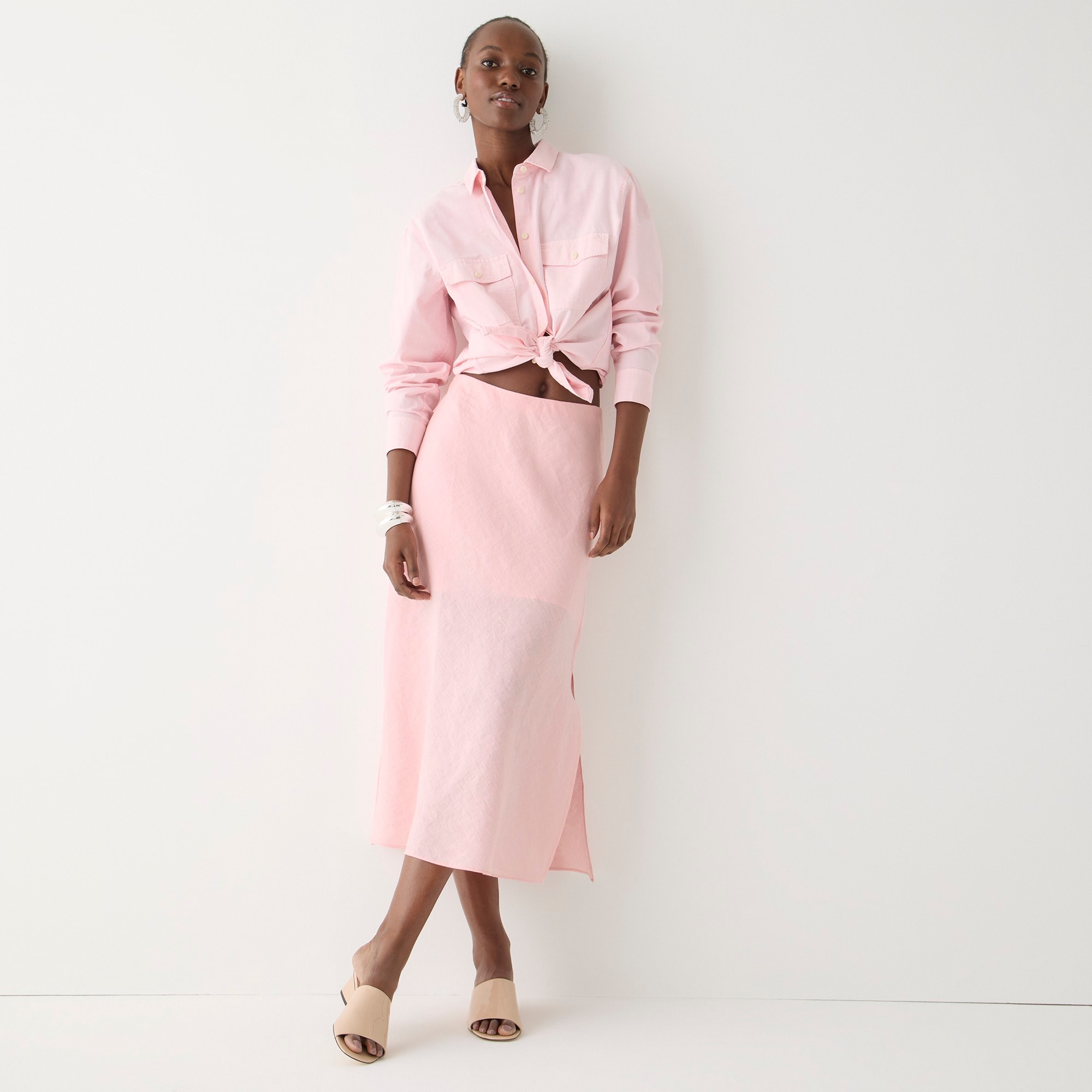 Gwyneth slip skirt in linen
