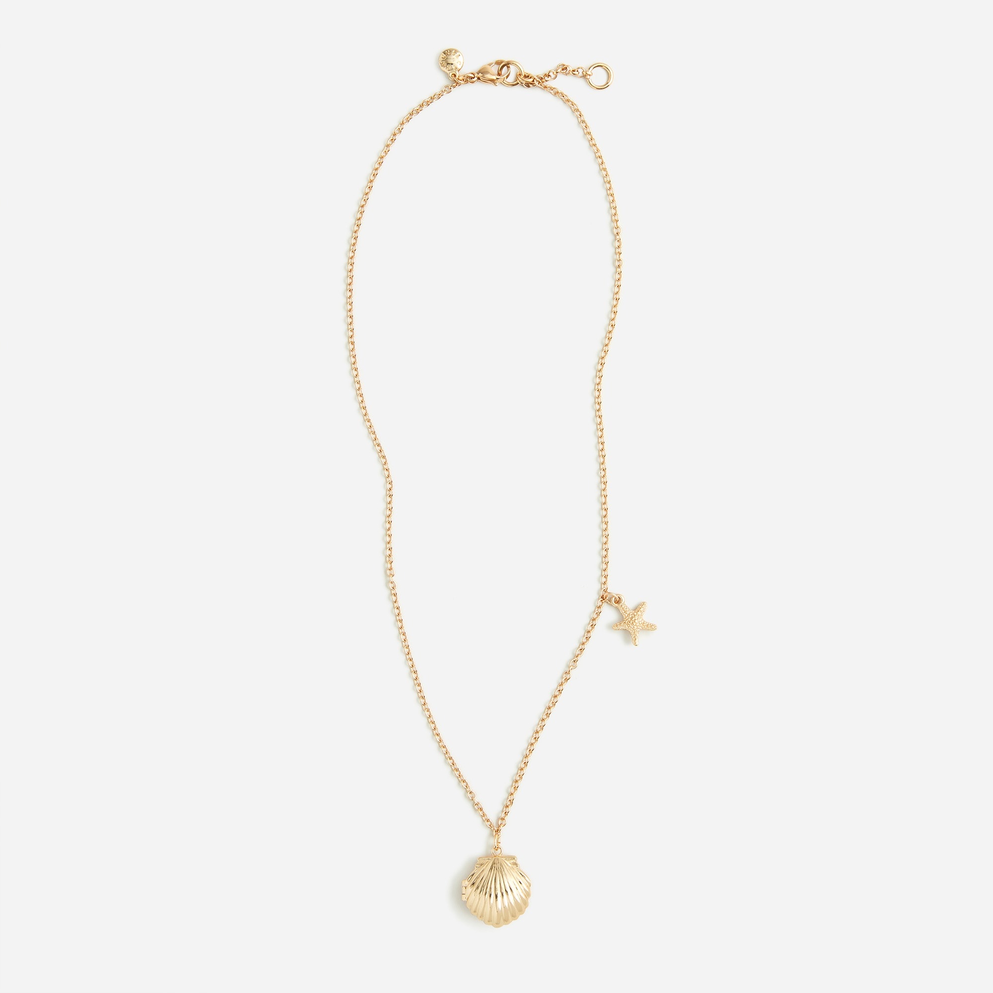 Girls' shell locket necklace