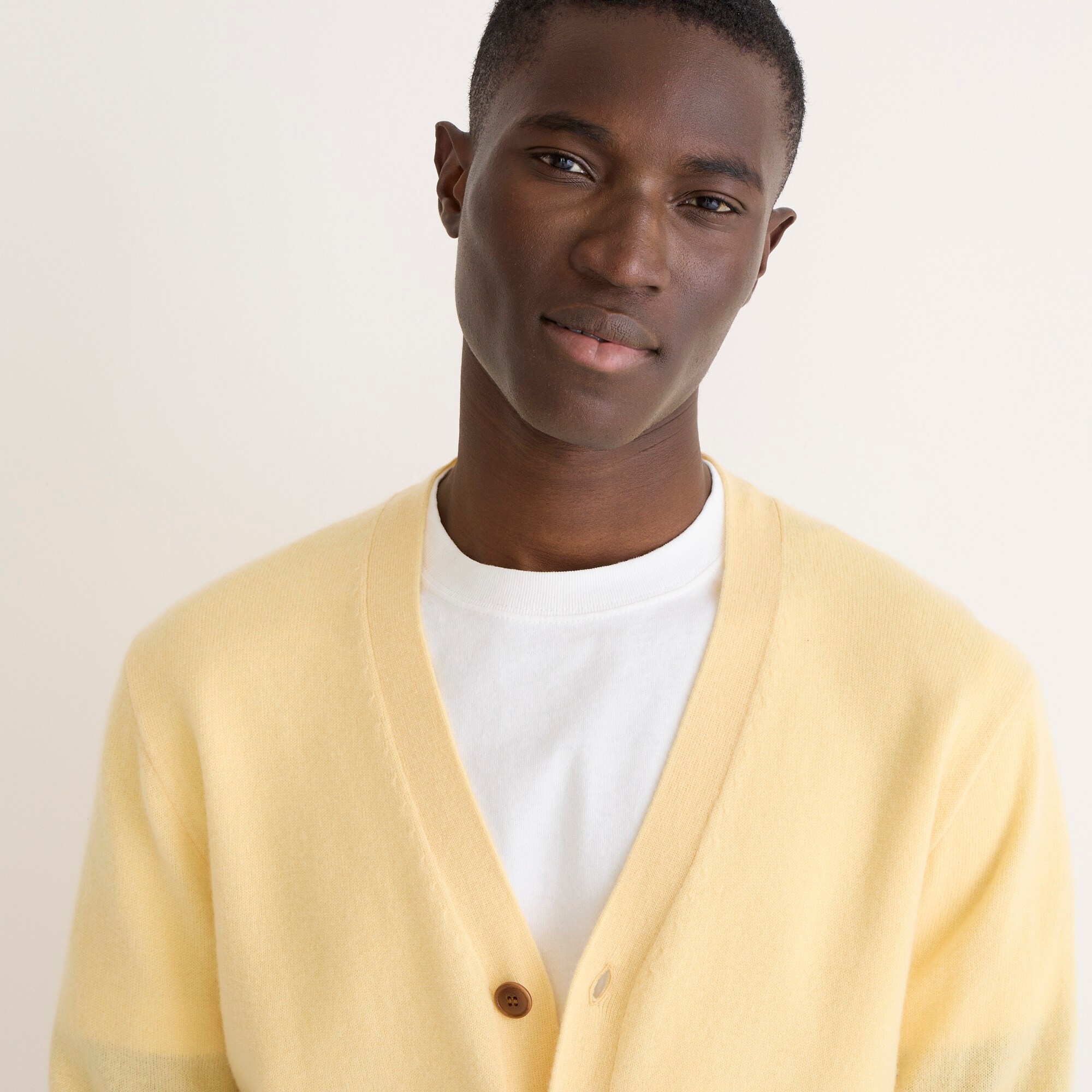 Cashmere V-neck cardigan sweater