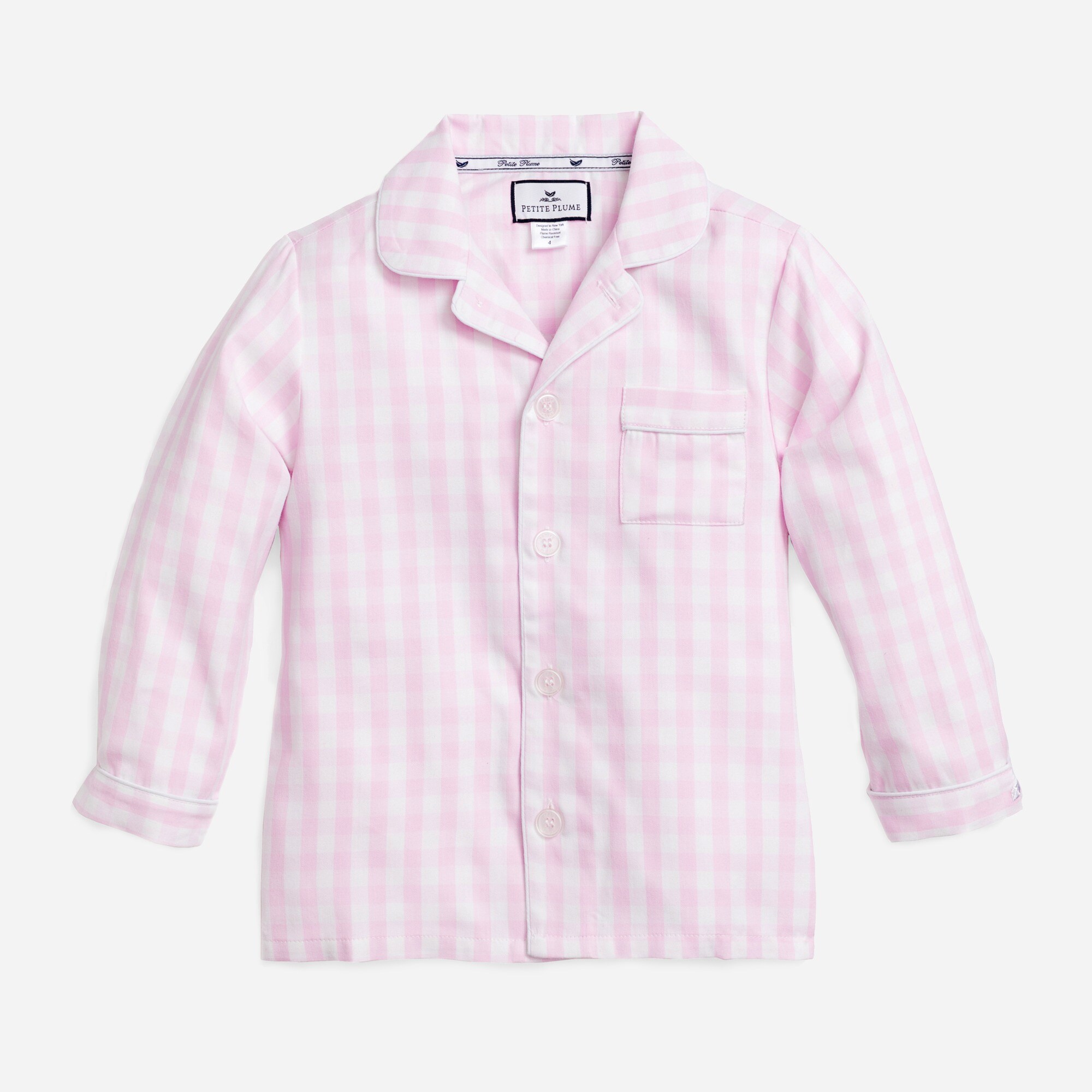 Petite Plume pajama set in gingham