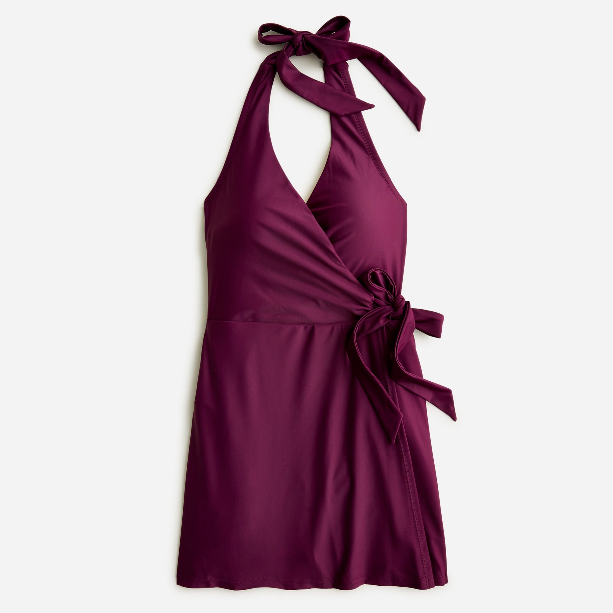 Halter wrap swim dress
