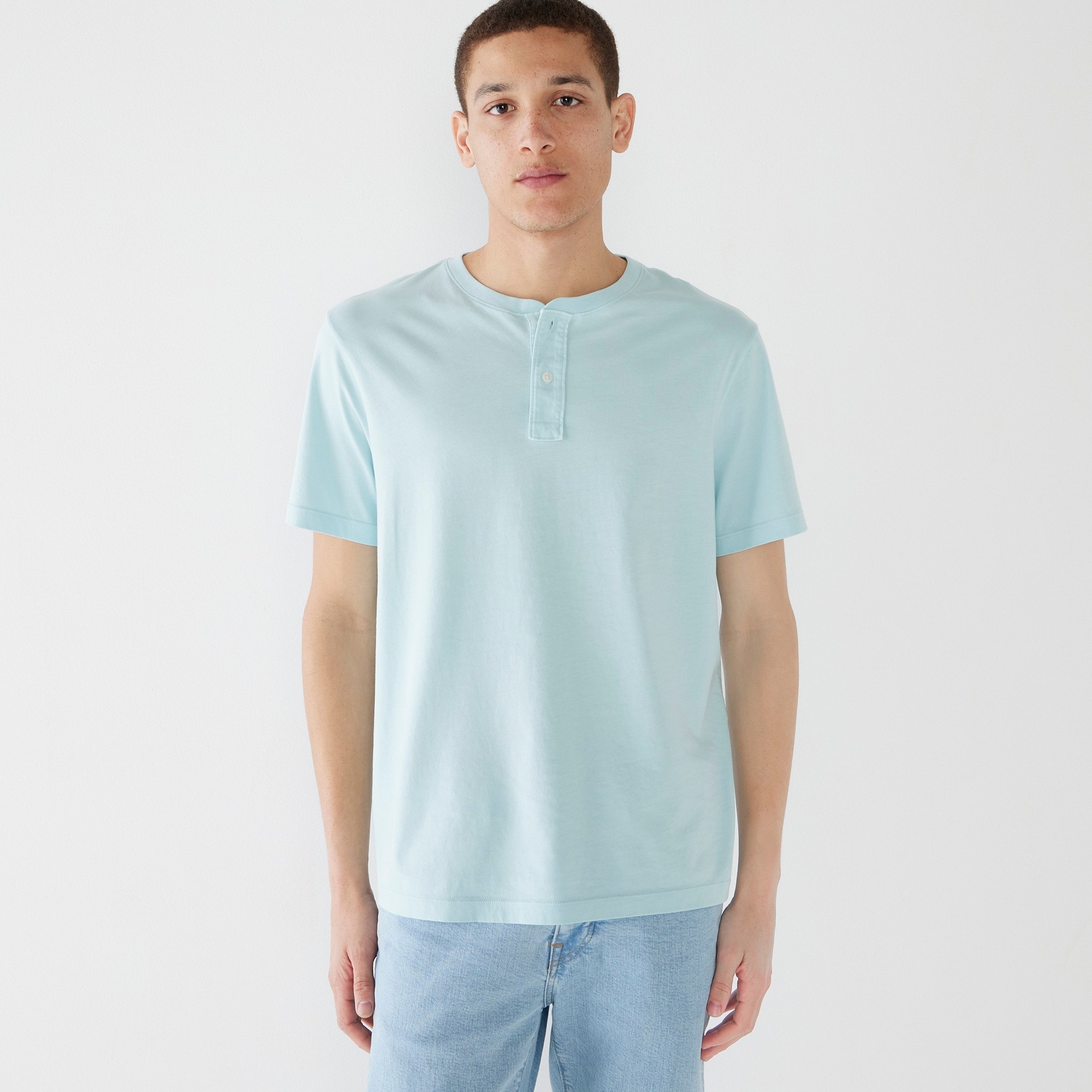 Short-sleeve Broken-in henley