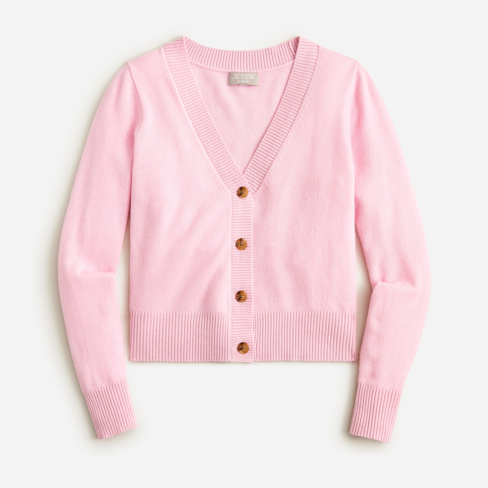 Cashmere cropped V-neck cardigan sweater