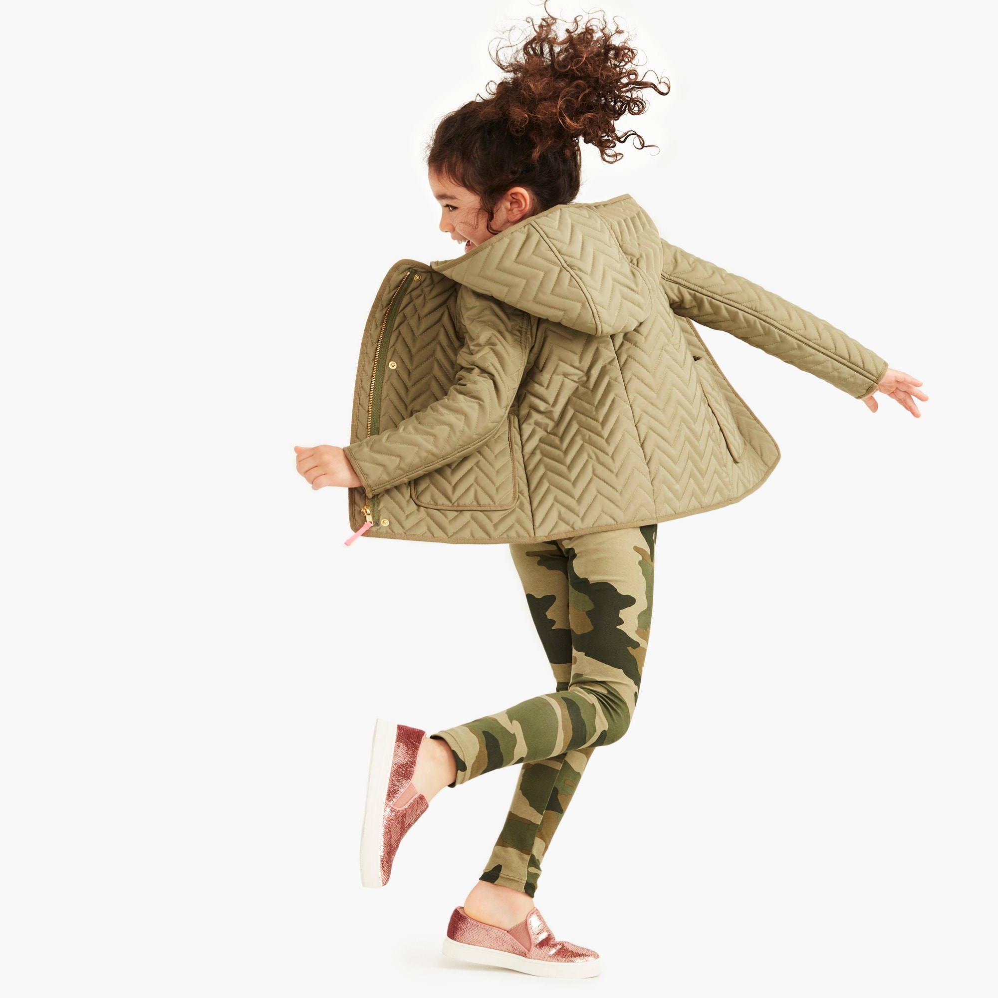 Girls' everyday leggings in camo