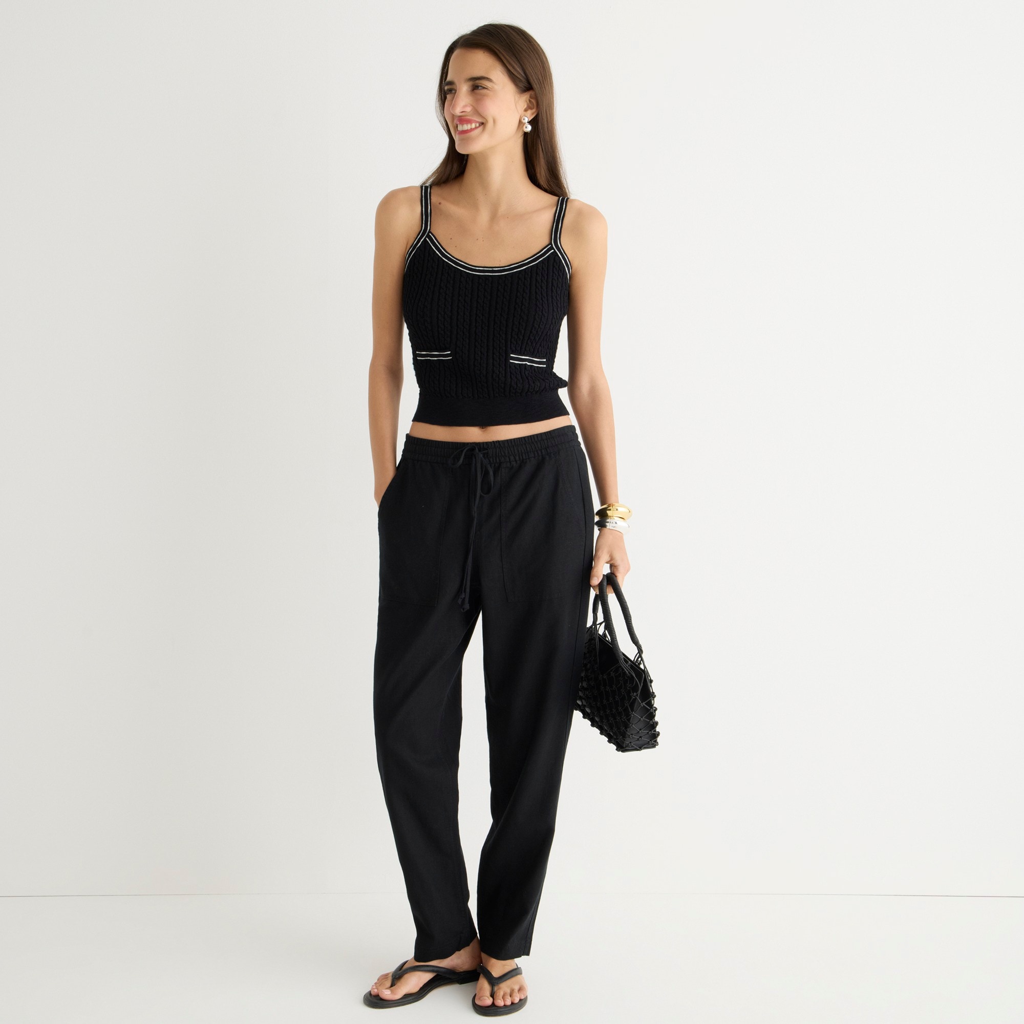 New seaside pant in linen blend