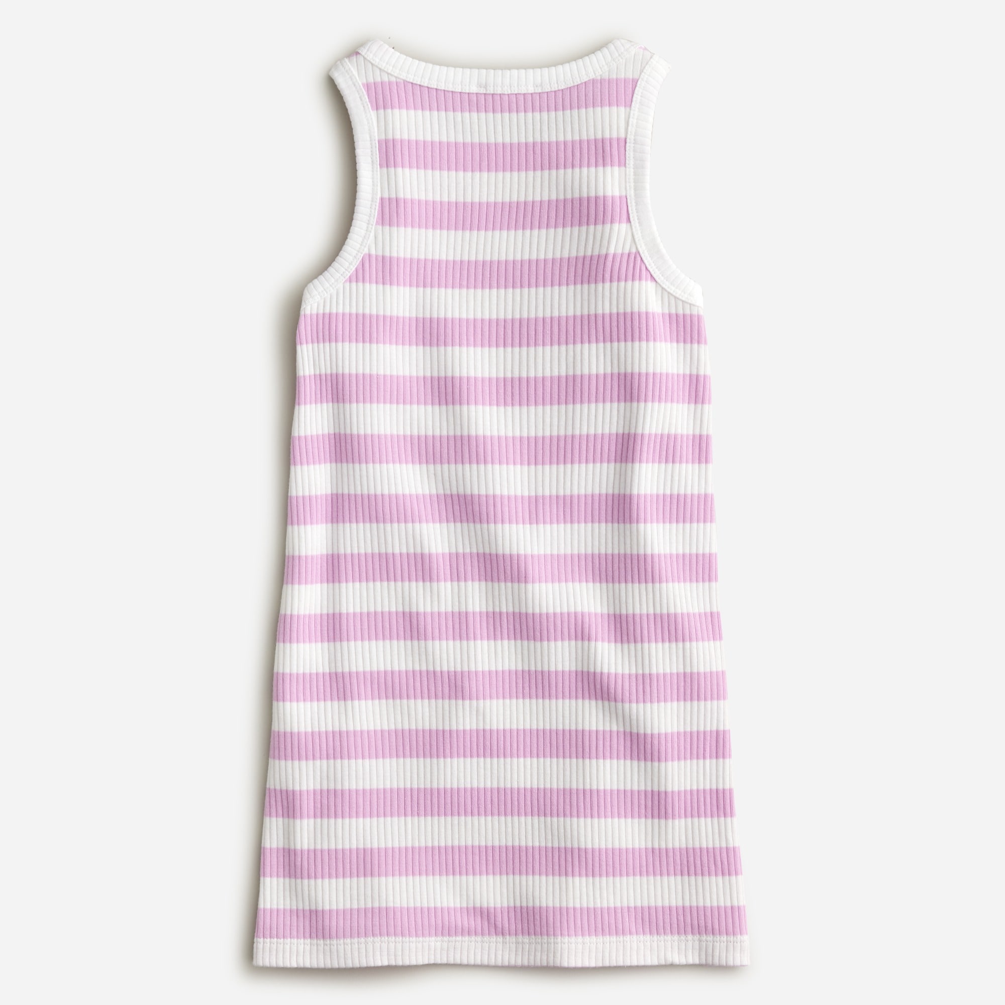 Girls' ribbed tank dress in stripe