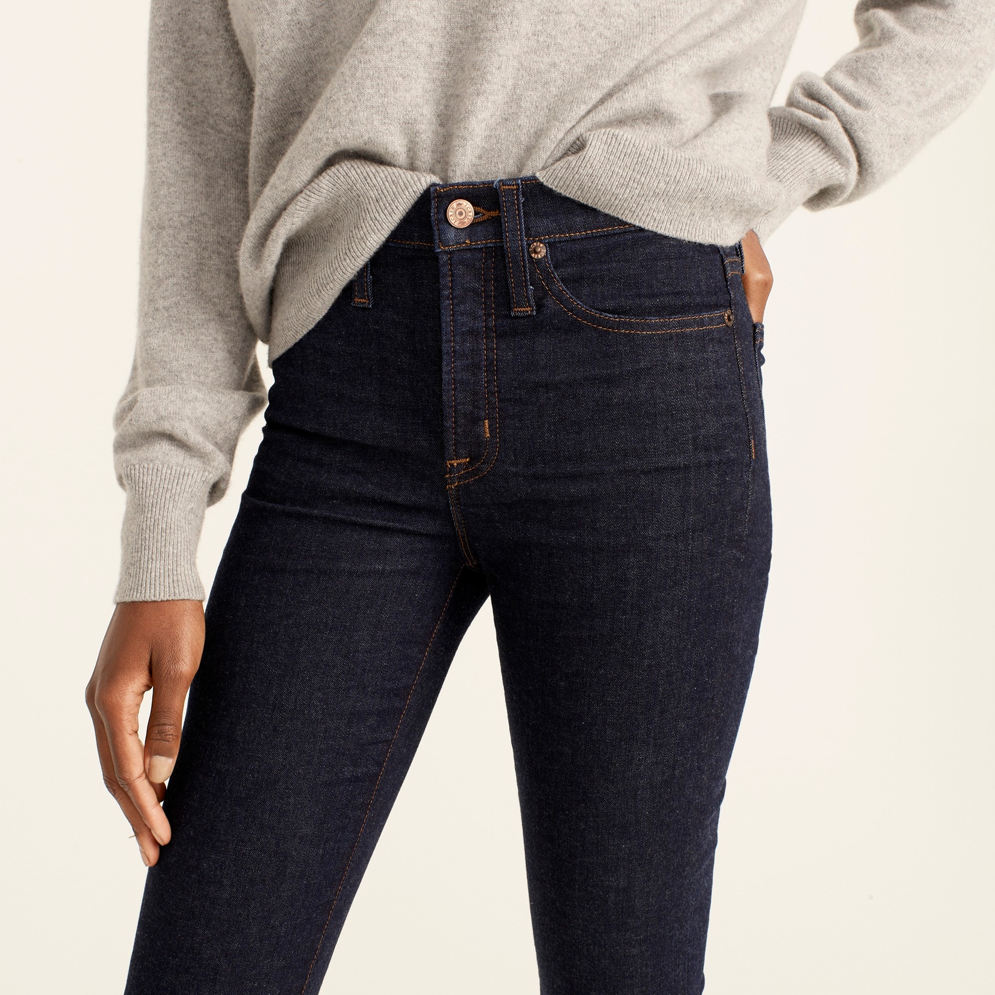 9" mid-rise toothpick jean in Classic Rinse wash
