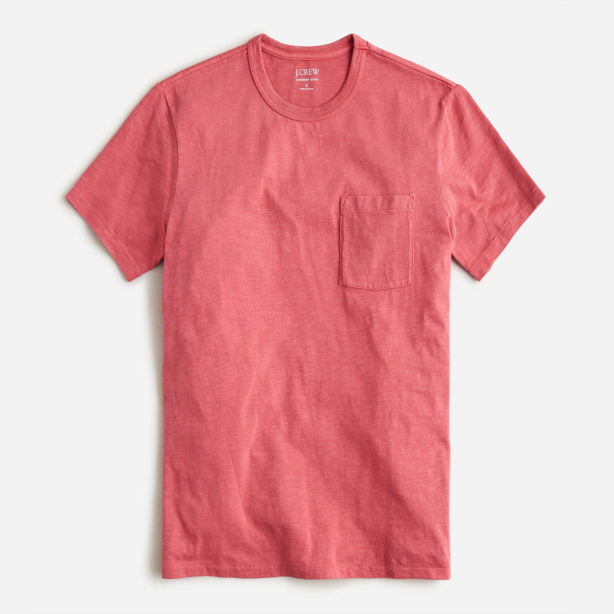Garment-dyed slub cotton crewneck T-shirt