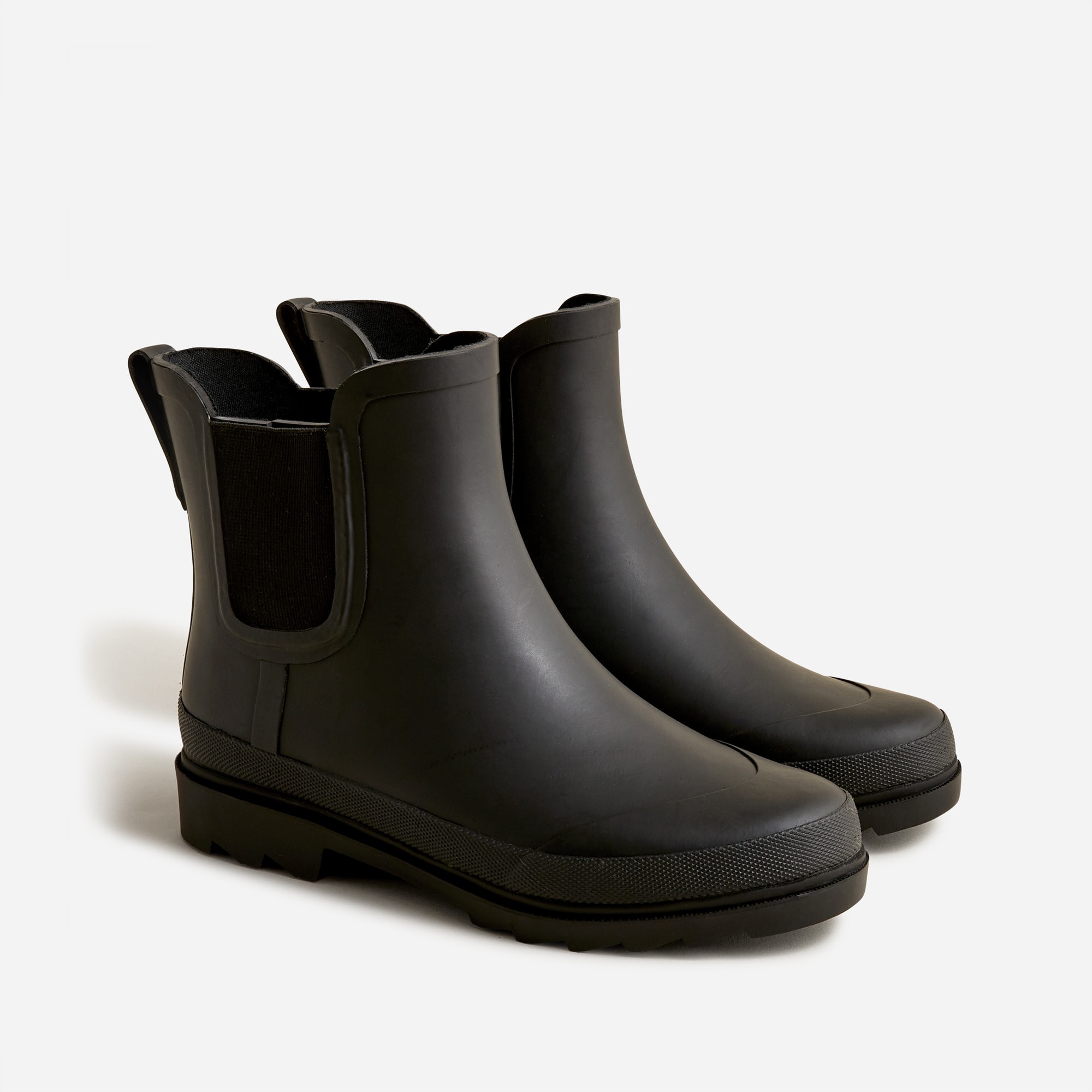 Short lug-sole rain boots