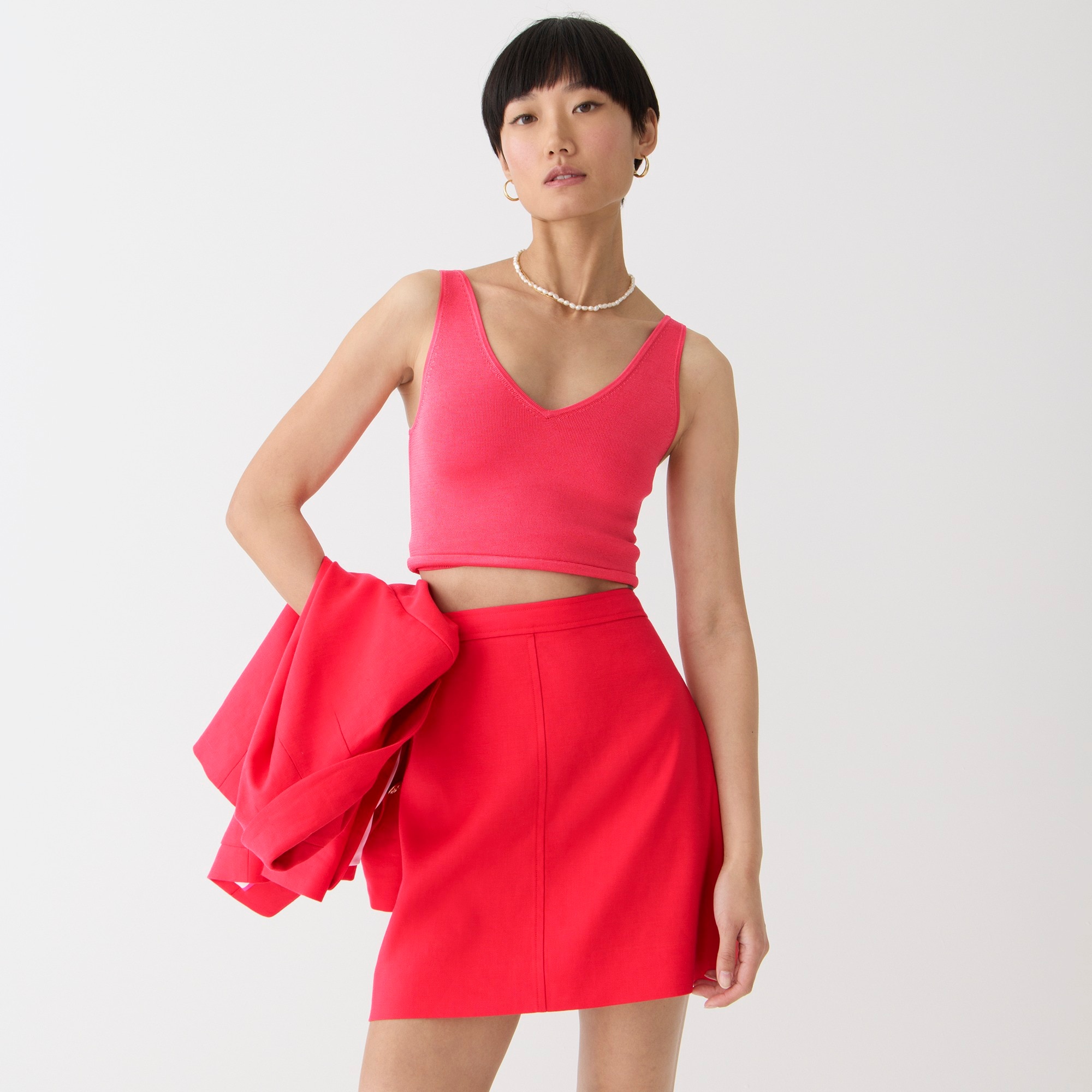 Natasha skirt in stretch linen blend