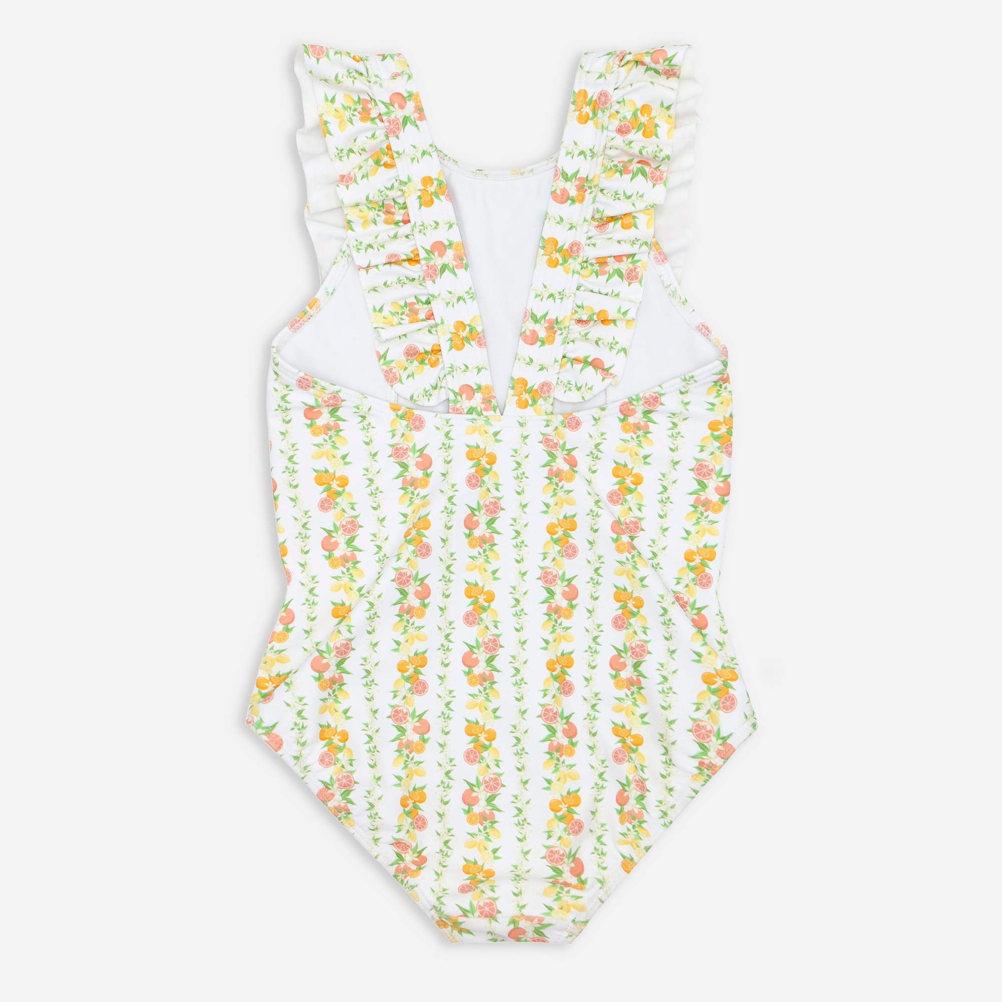 Girls' minnow ruffle one-piece