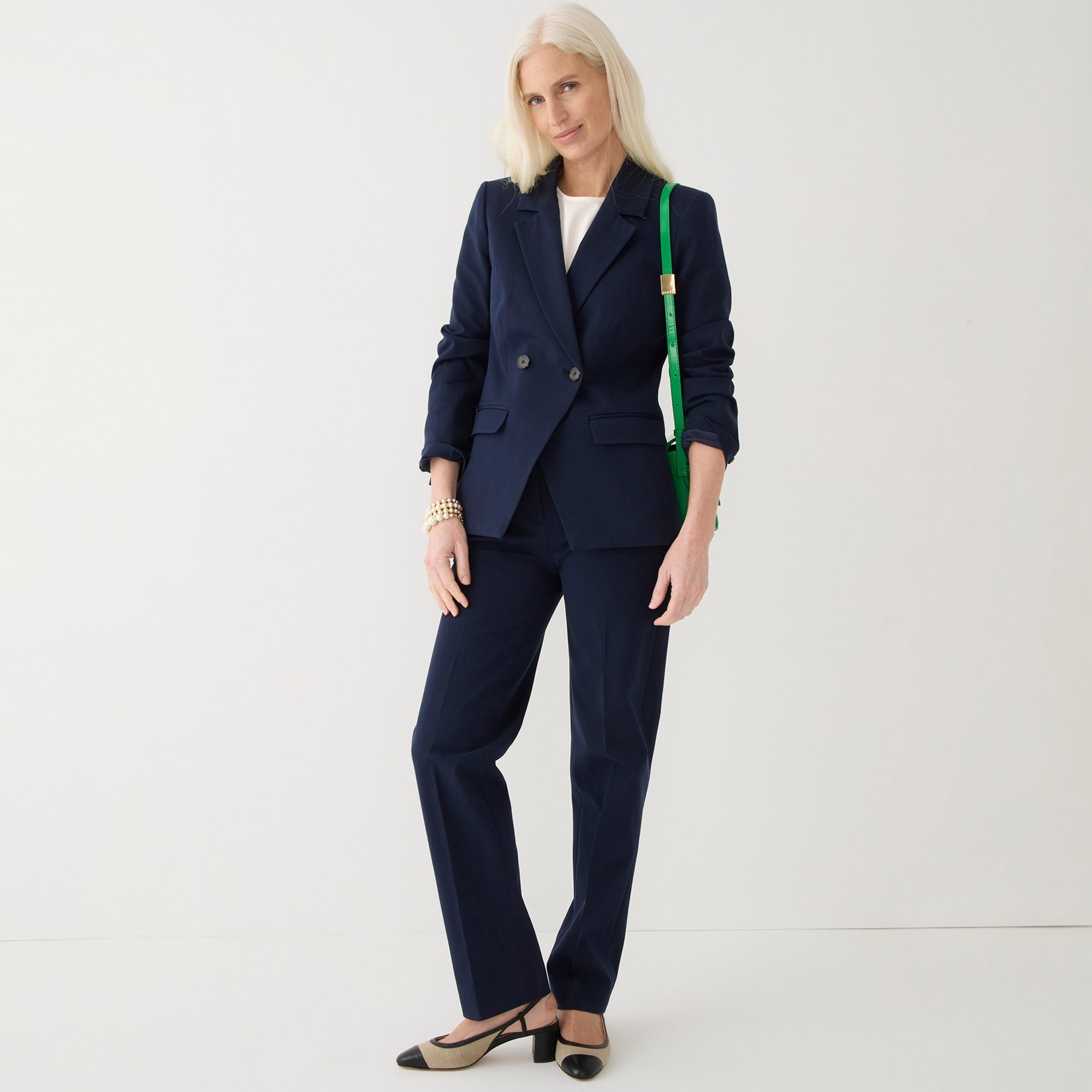Devon blazer in bi-stretch cotton blend