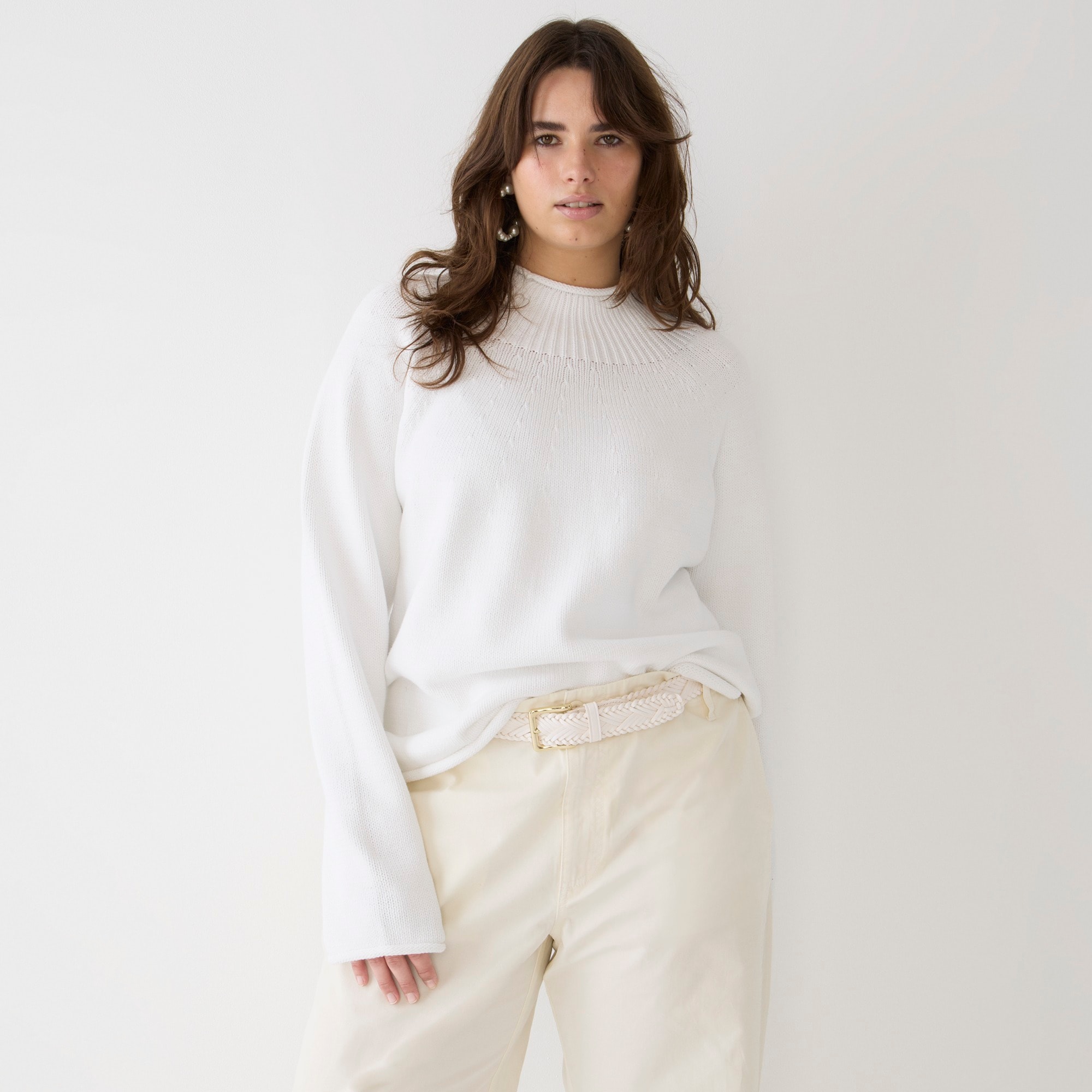 Cotton-blend Rollneck™ sweater