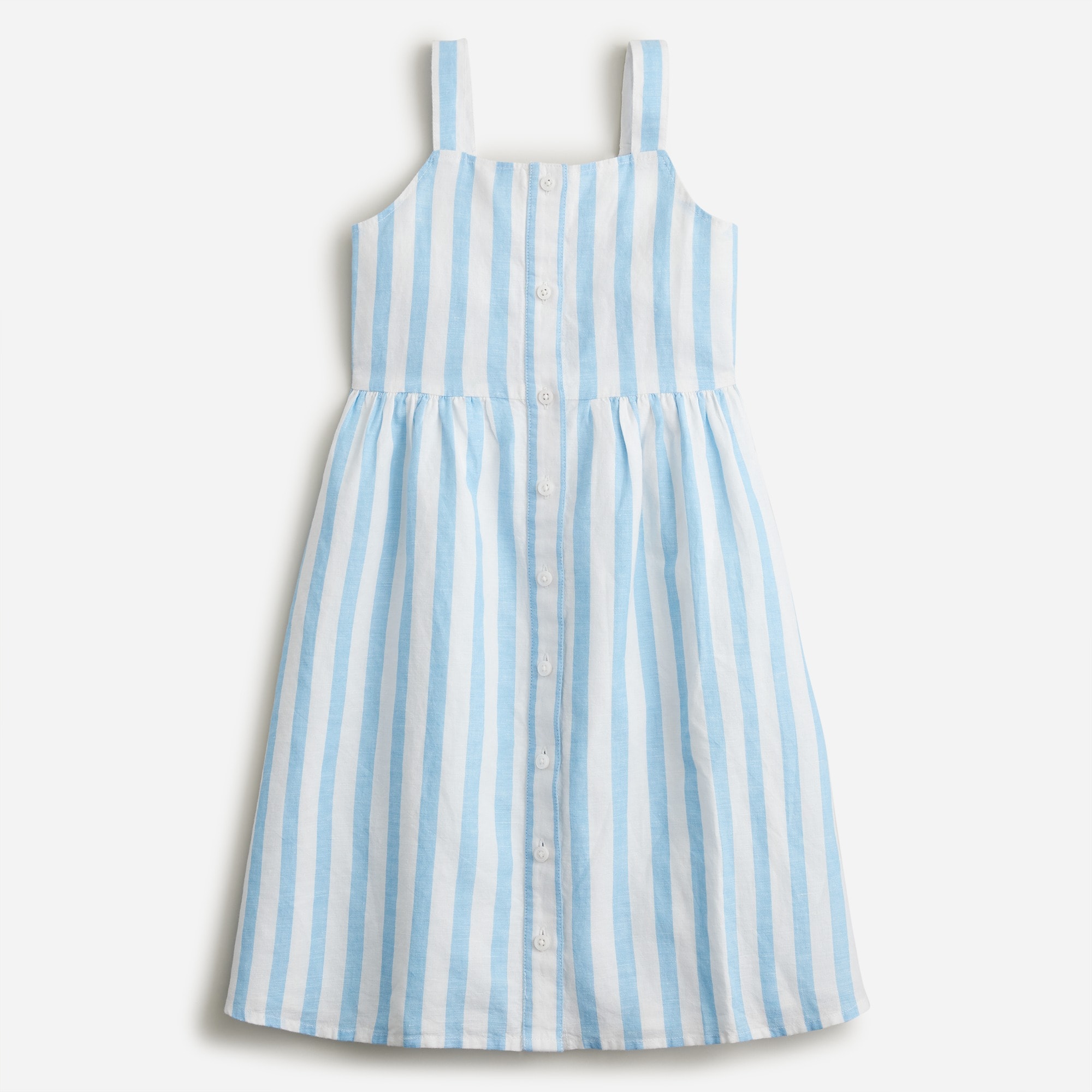 Girls' apron dress in stripe