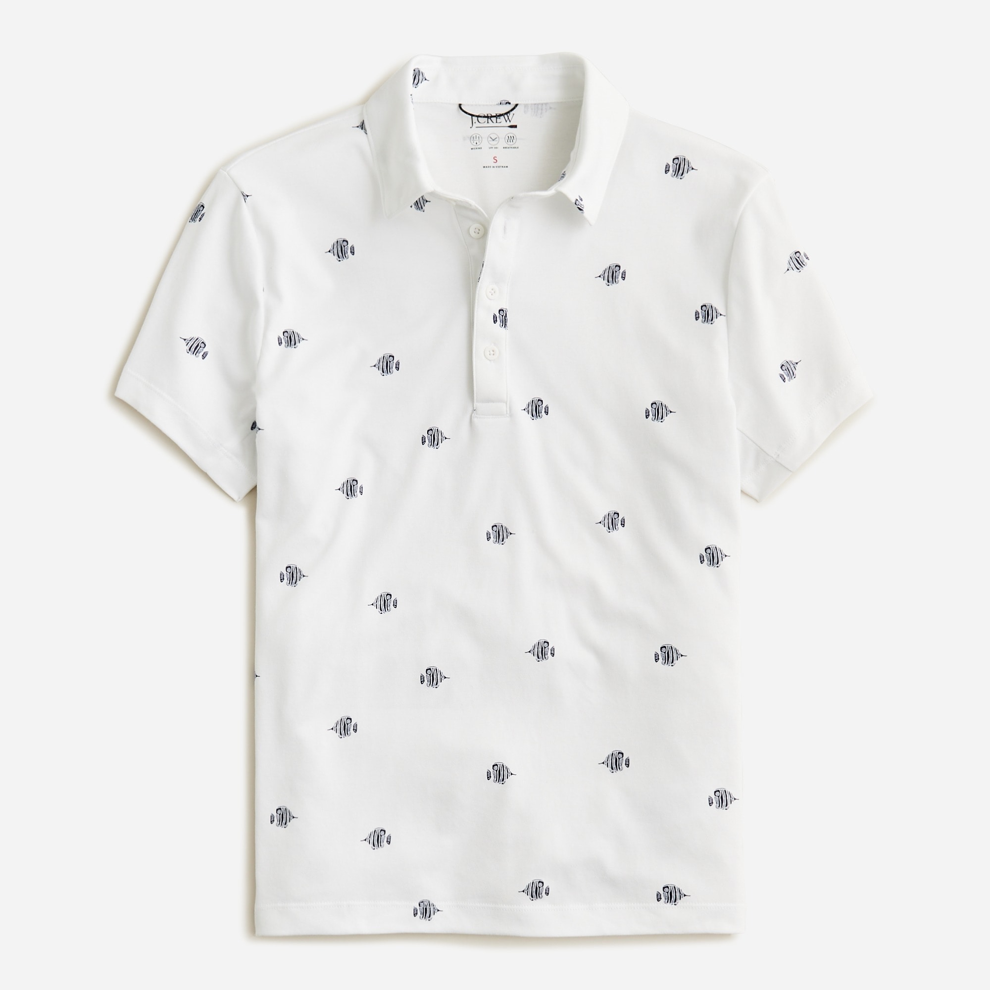 Performance polo shirt with COOLMAX® in print