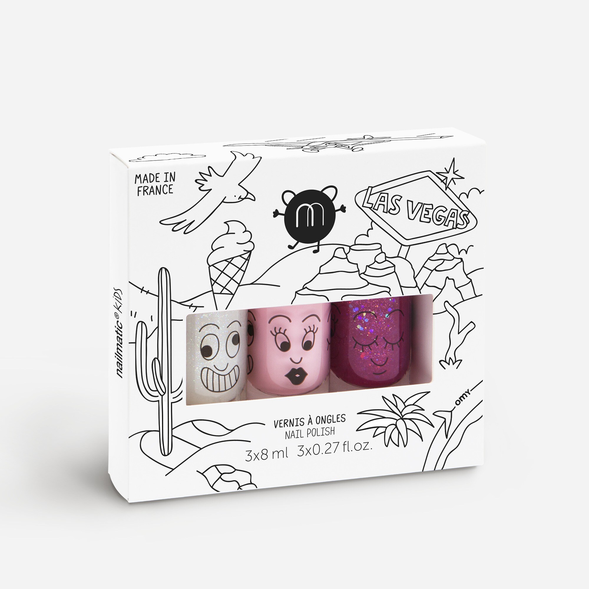 nailmatic kids' Las Vegas nail polish set