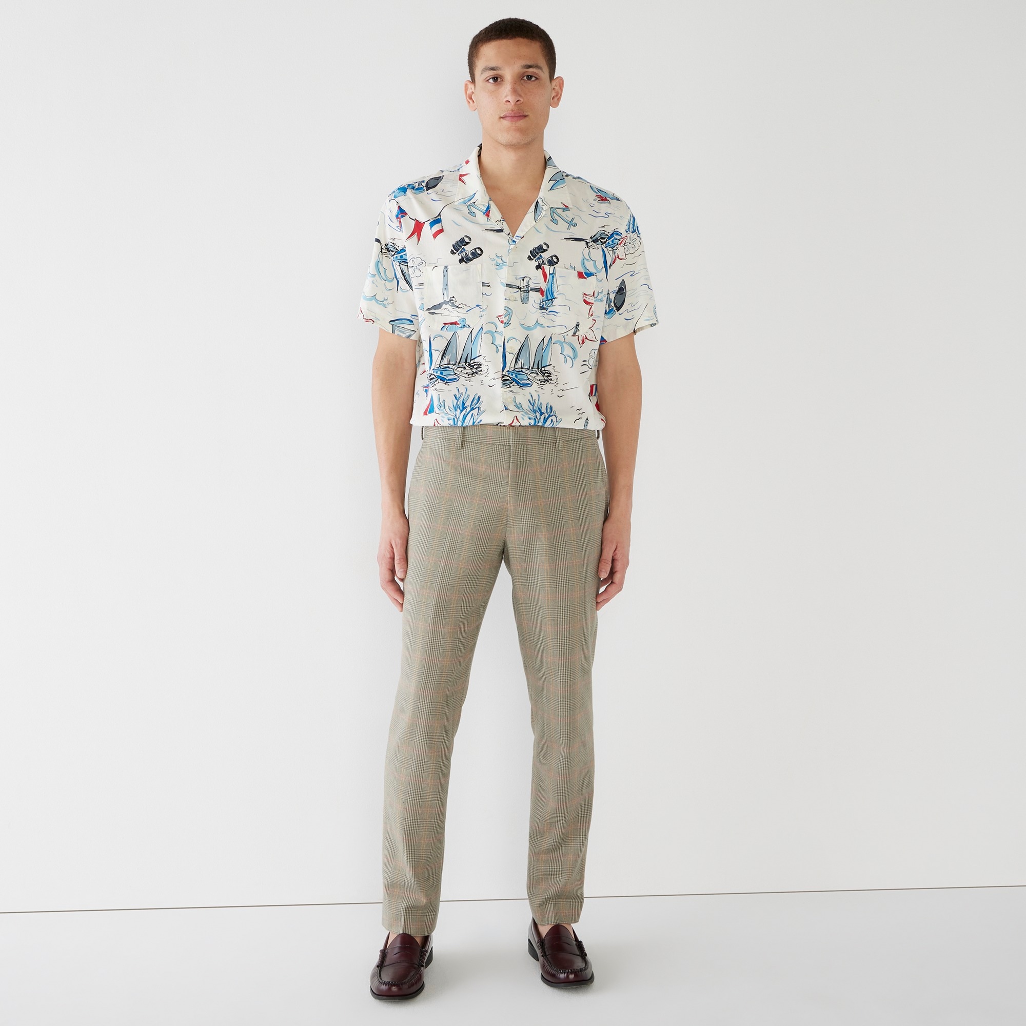 Ludlow Slim-fit suit pant in English cotton-wool blend