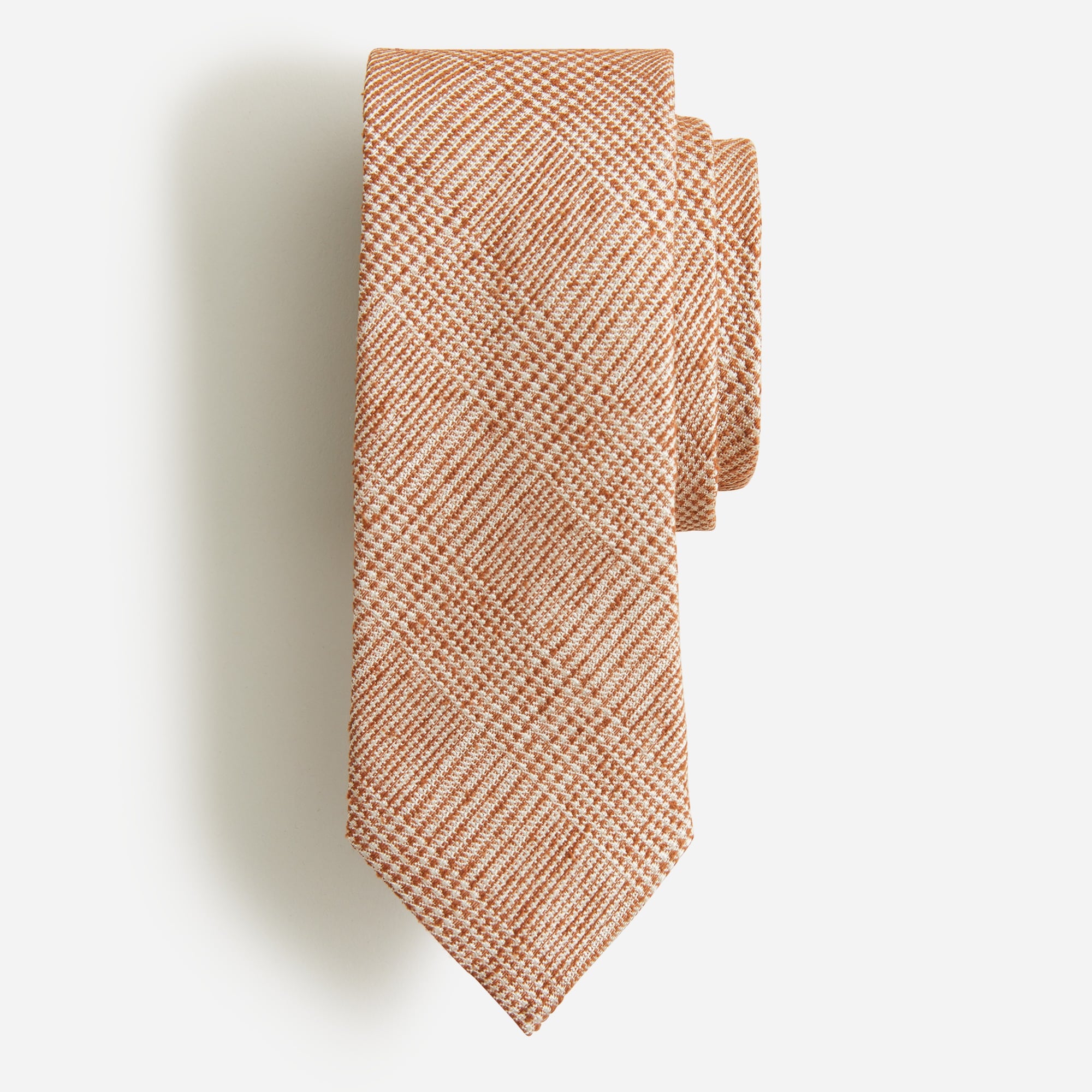 Silk tie in glen plaid