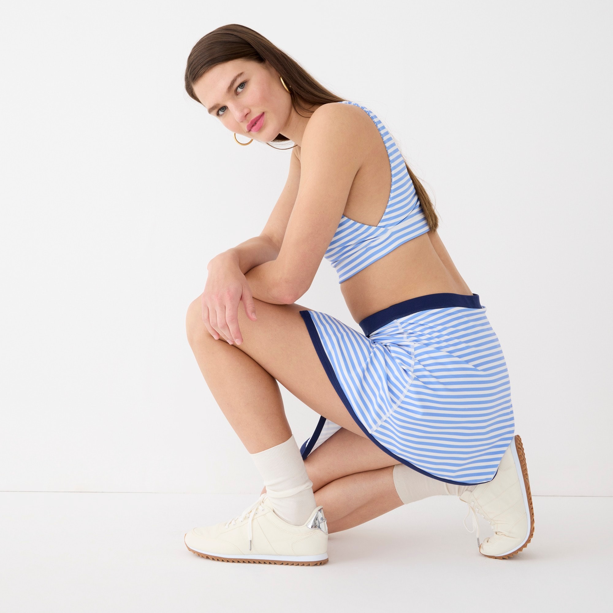 CloudStretch wrap skirt in stripe