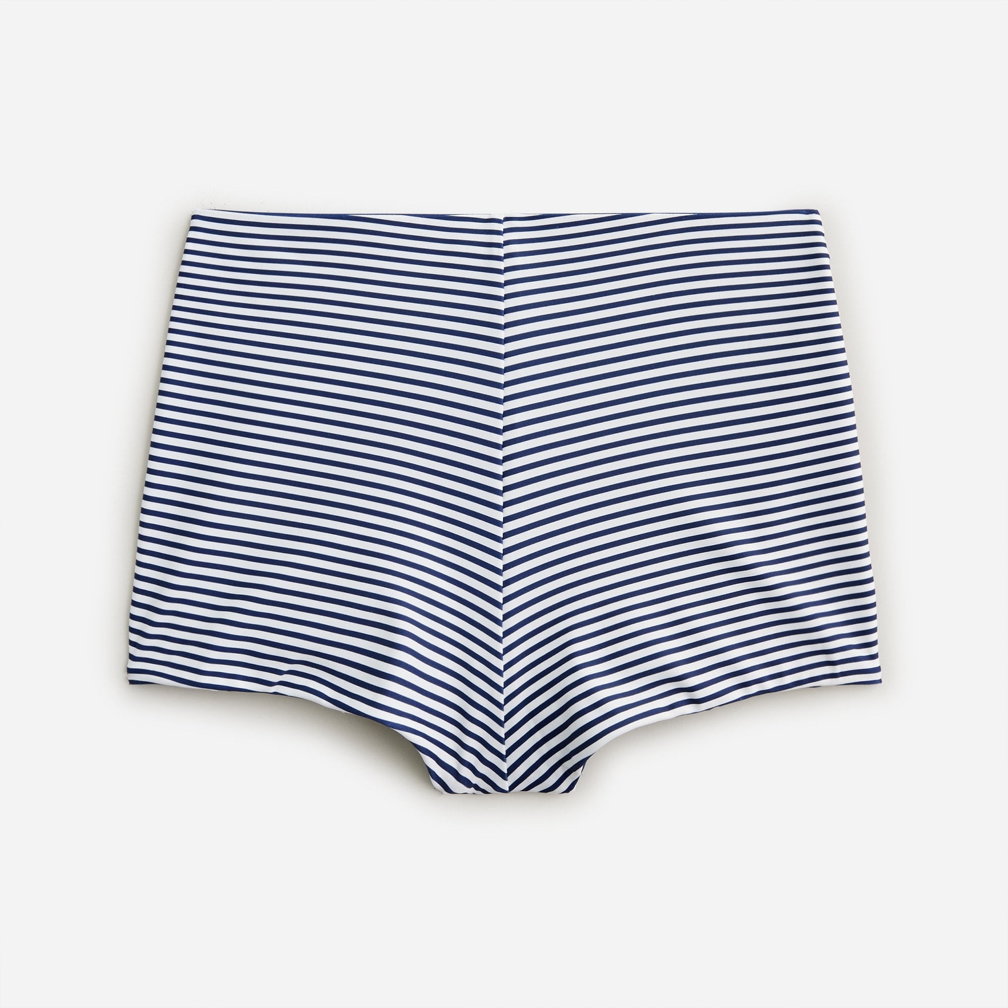 Mini swim short in reversible navy stripe