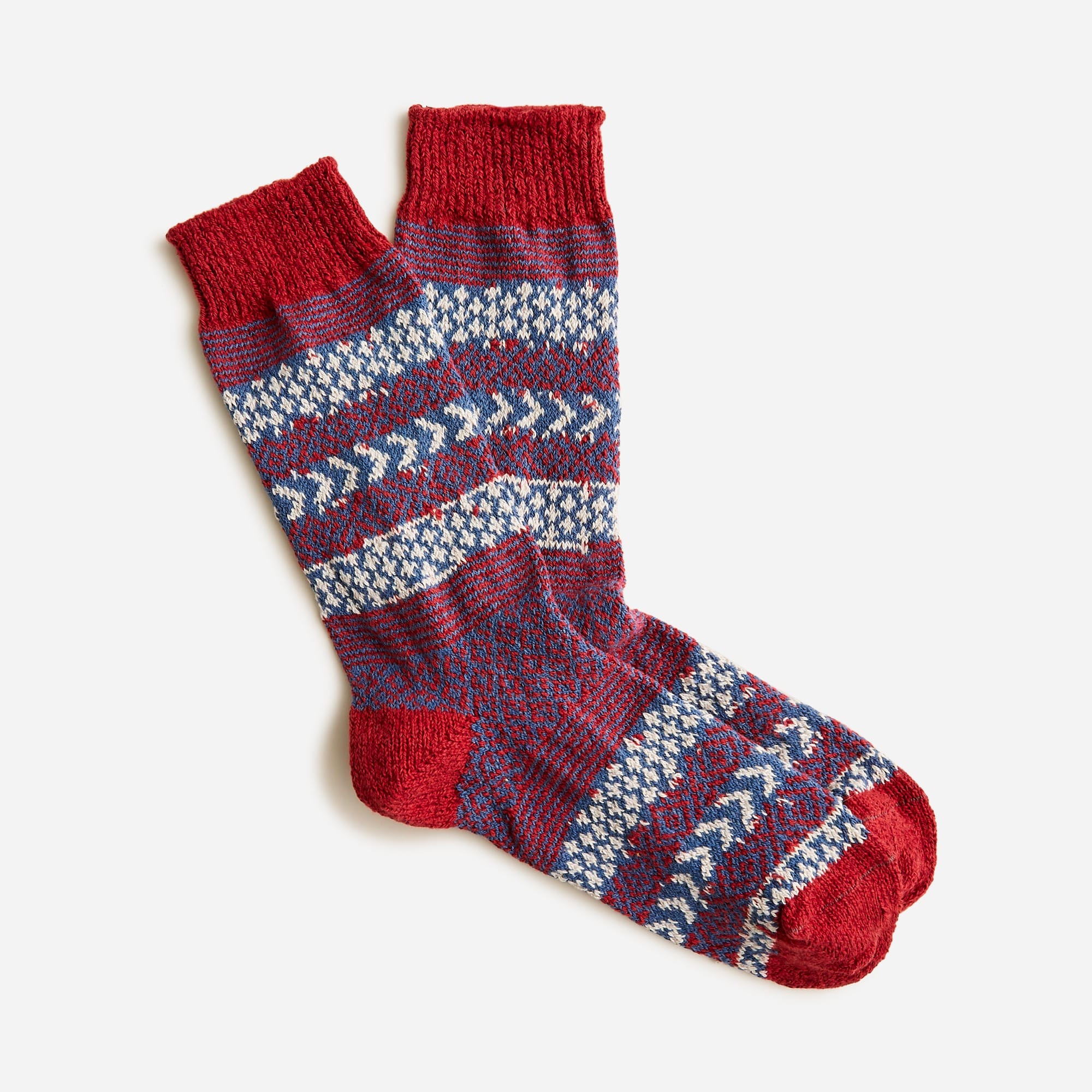 American Trench cotton Fair Isle socks