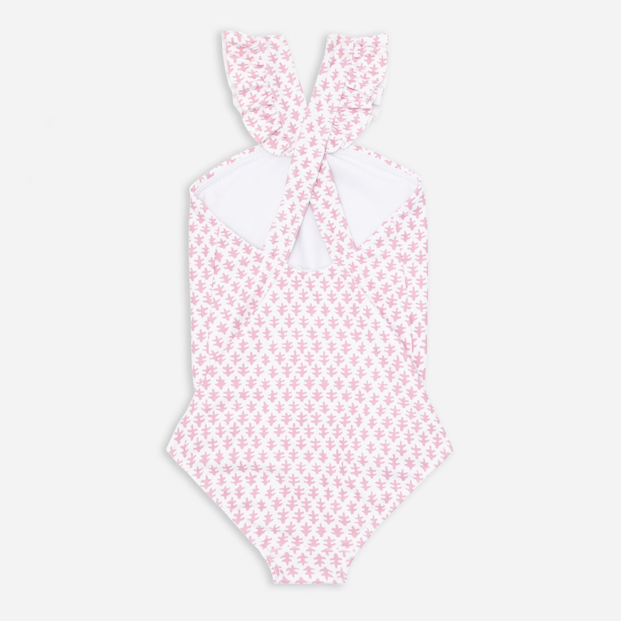 Girls' minnow V-neck crossover one-piece