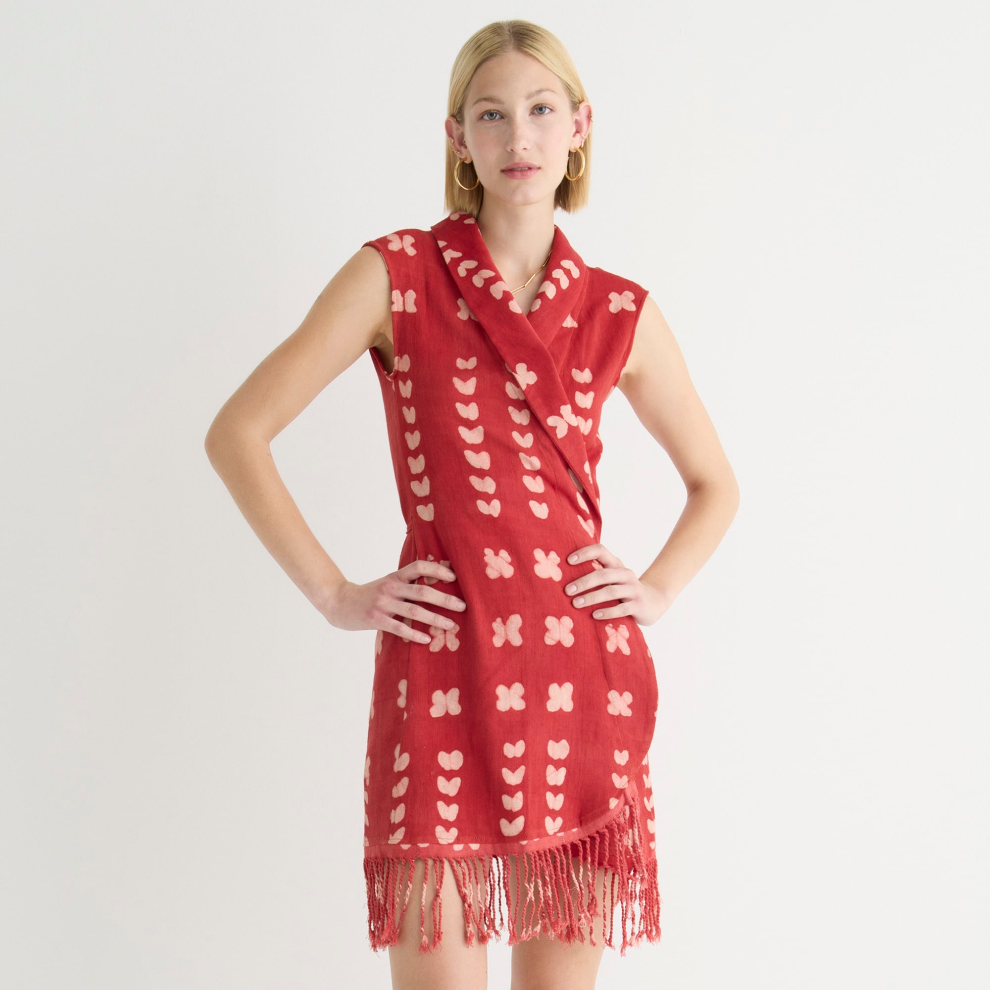 Studio 189© X J.Crew fringed wrap dress in dot