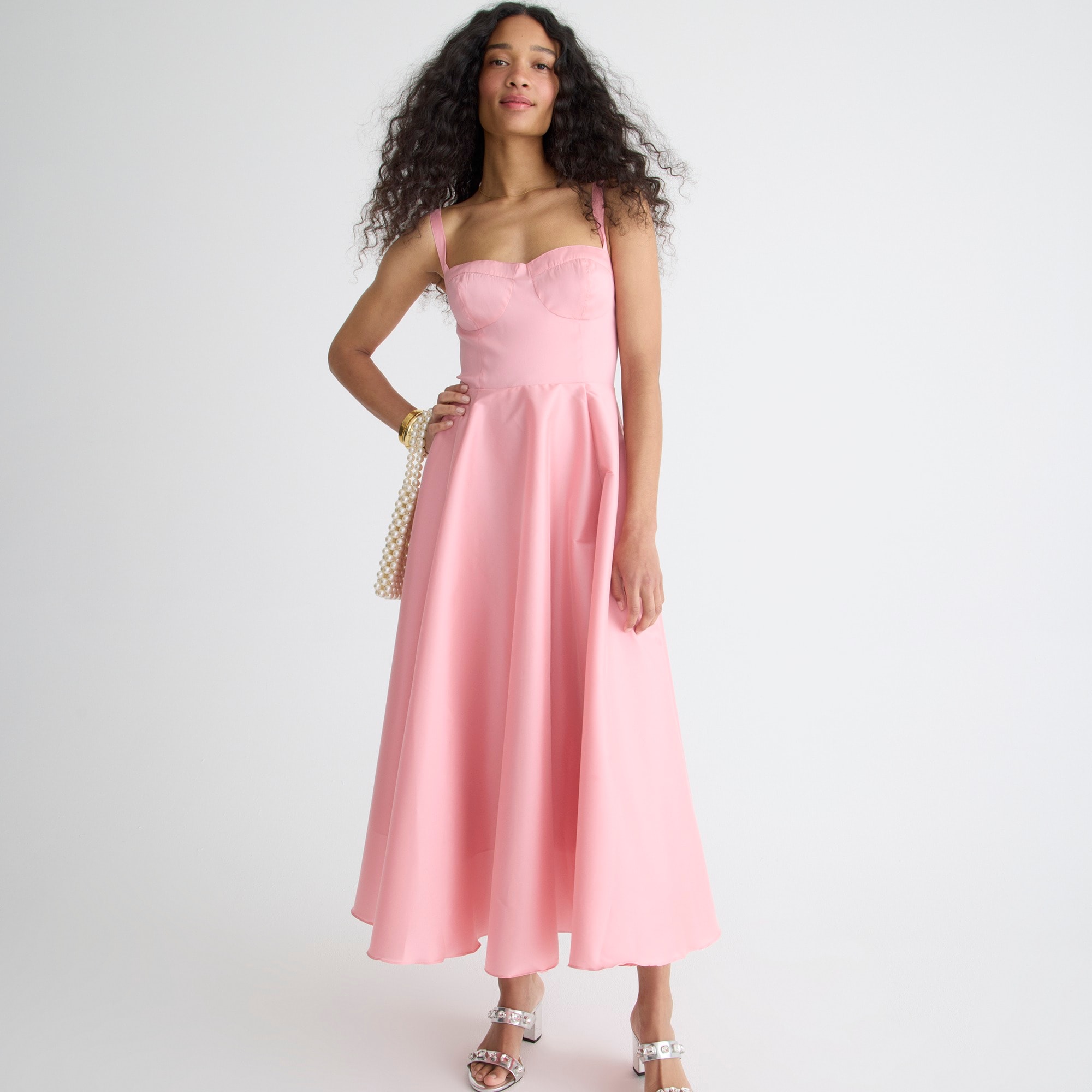 Collection sweetheart A-line dress in stretch taffeta