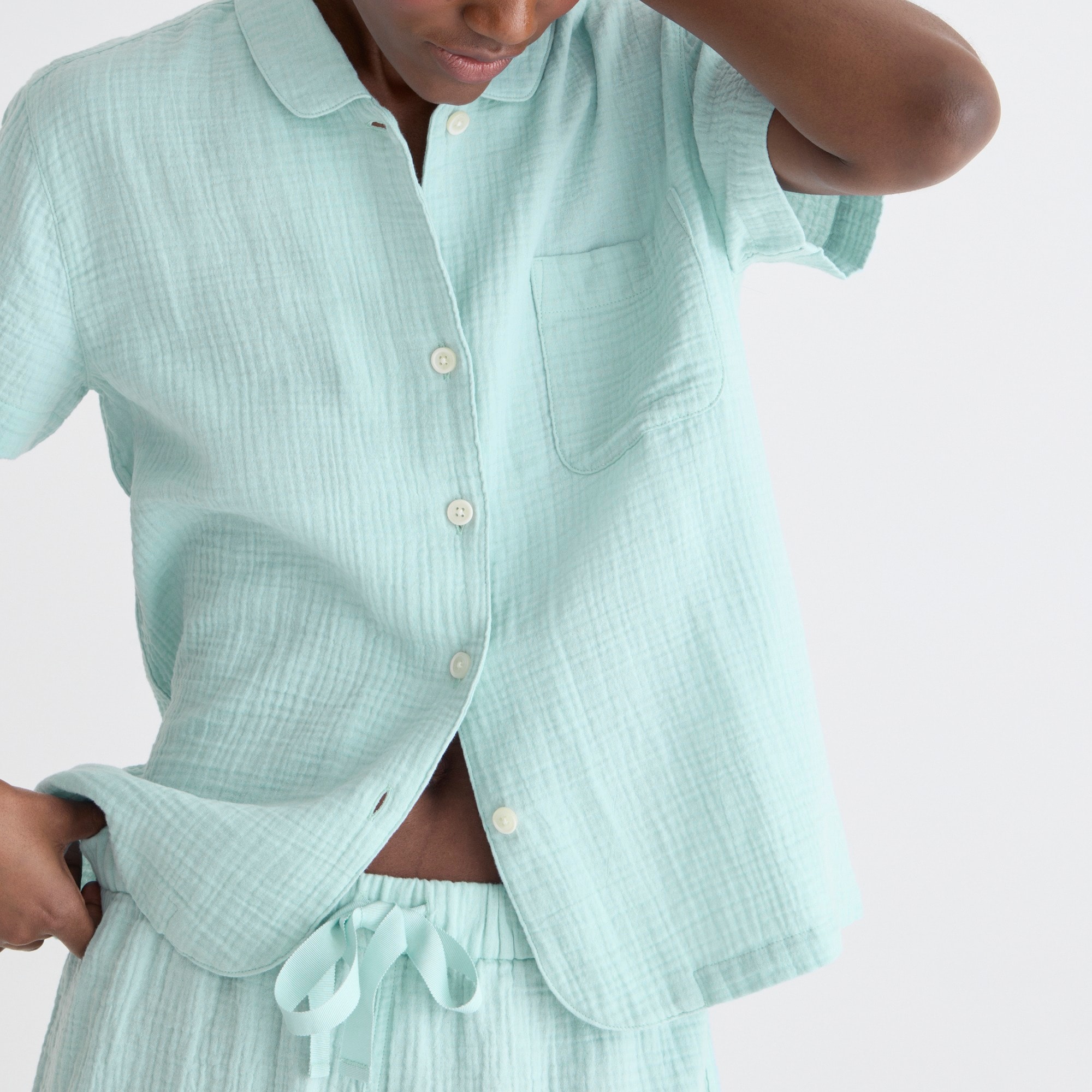 Soft gauze short-sleeve pajama set