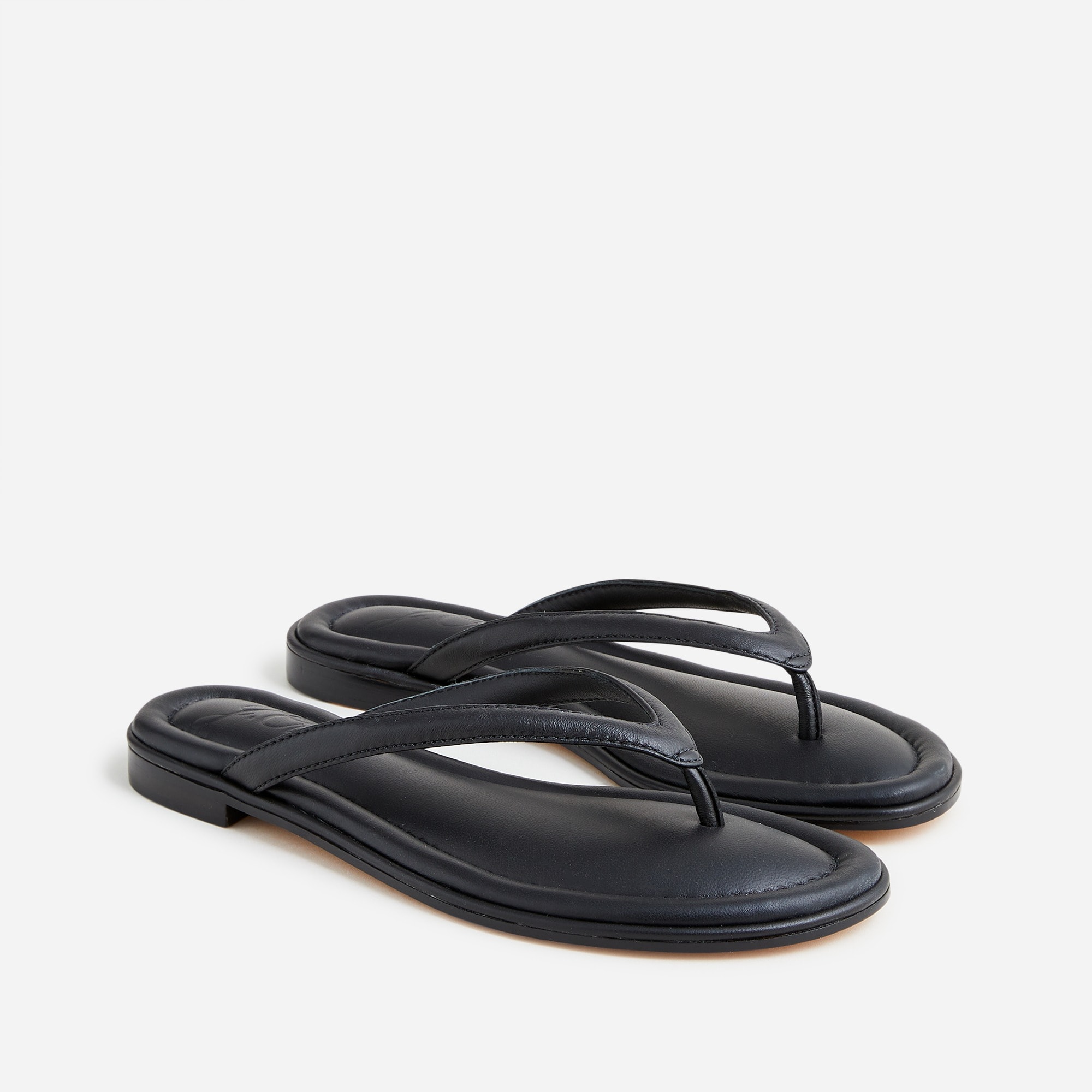 Menorca padded thong sandals in leather