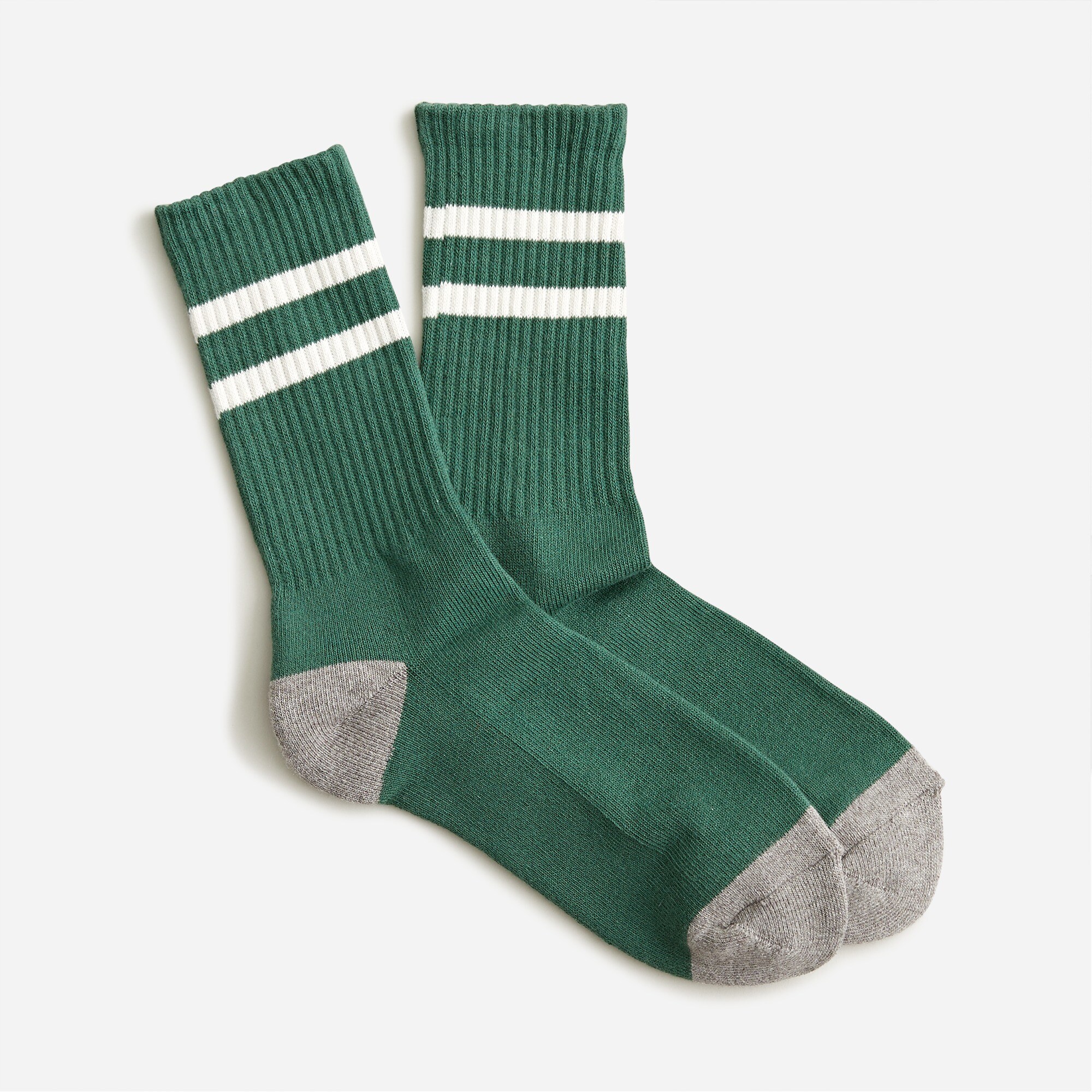 Athletic crew socks in gym stripe