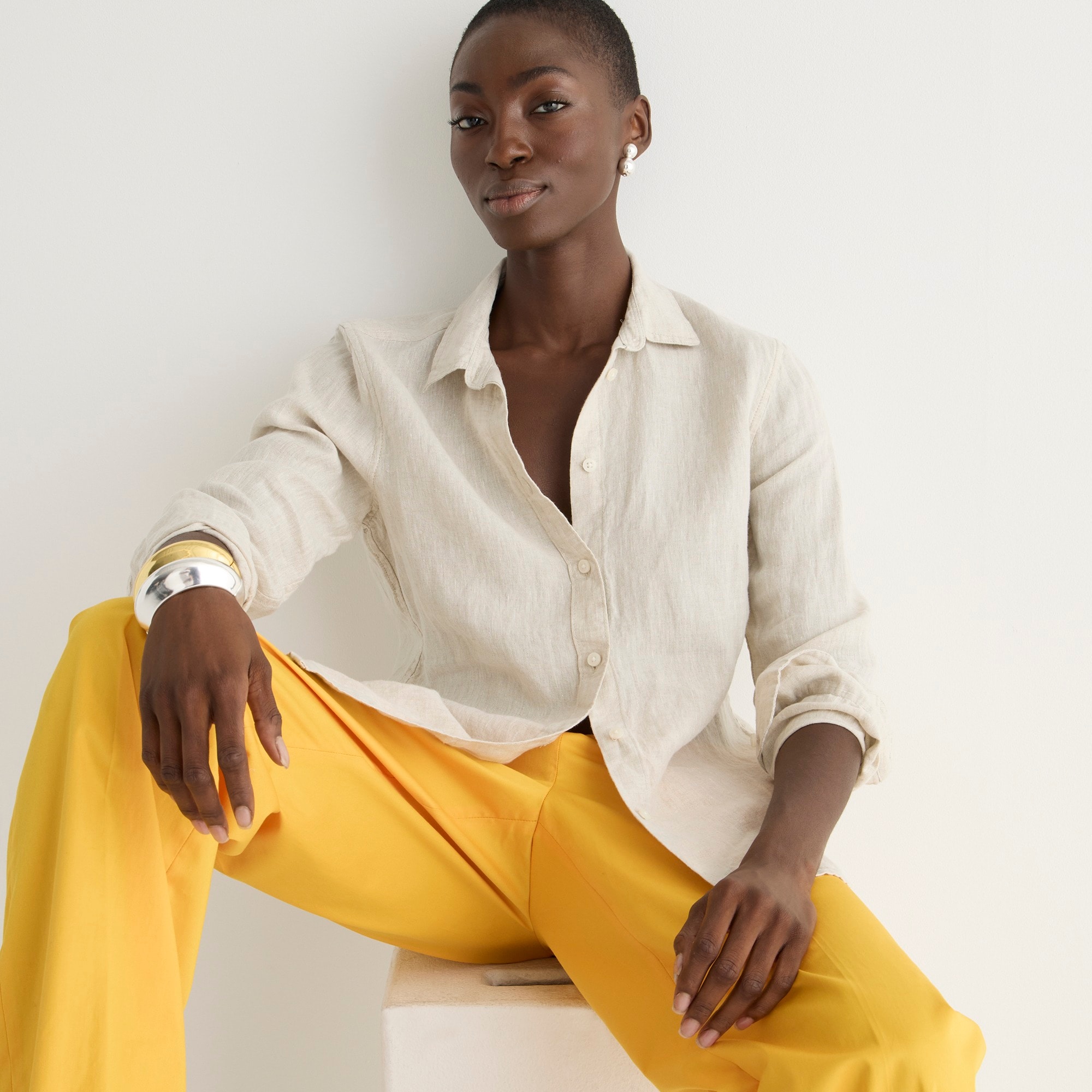 Slim-fit Baird McNutt Irish linen shirt