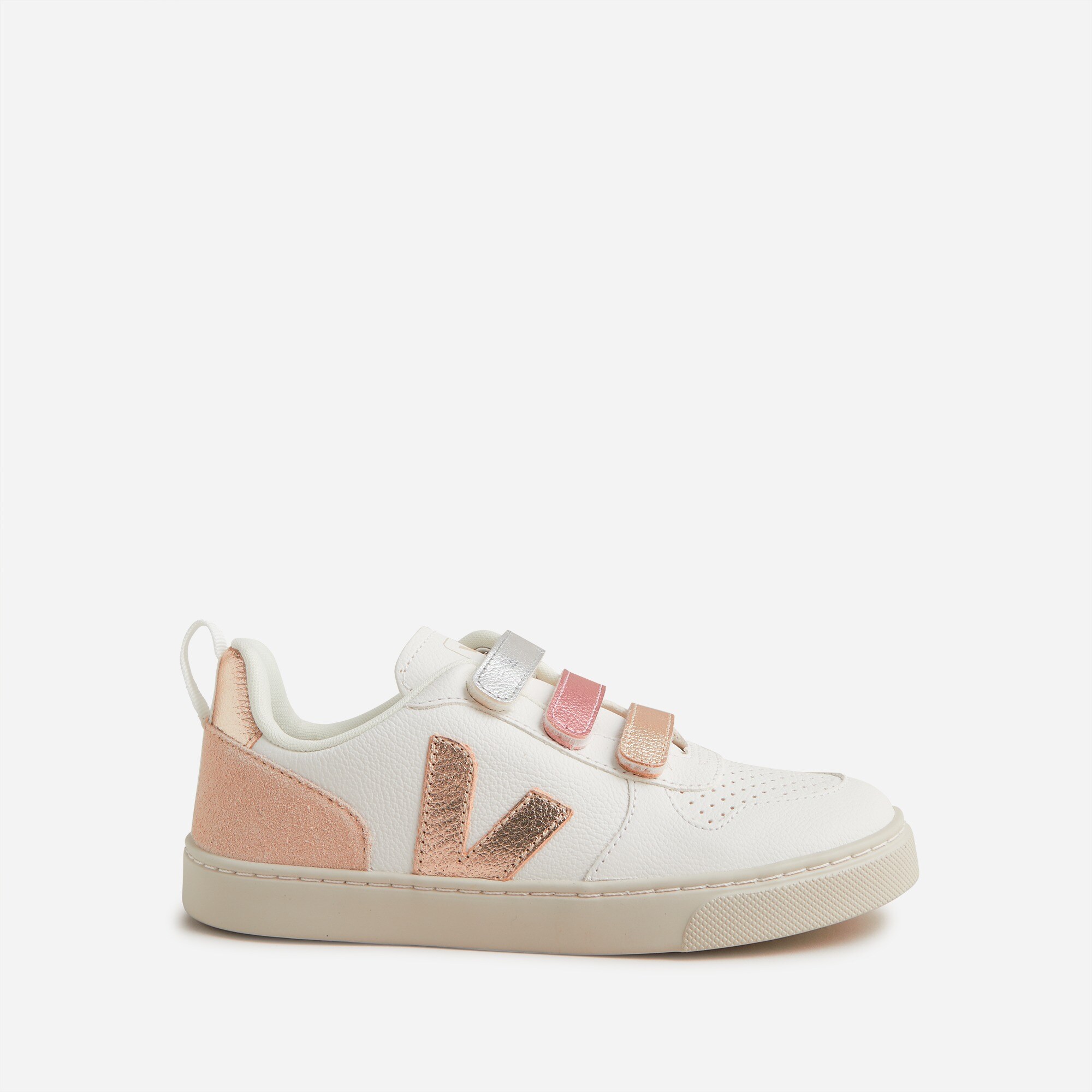 Girls' Veja™ V-10 metallic sneakers with Velcro®