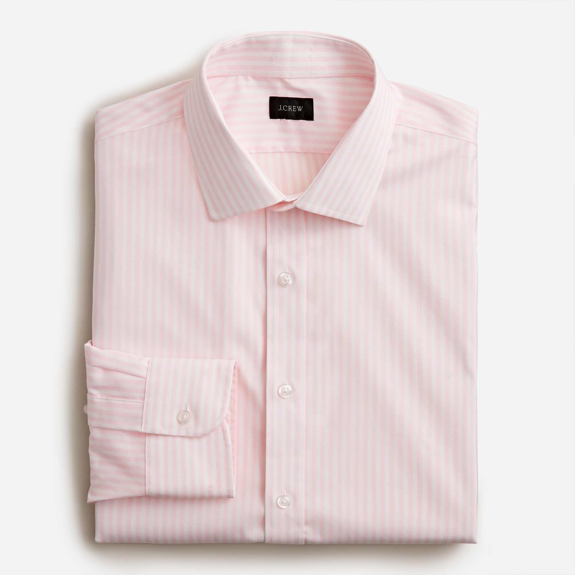 Bowery wrinkle-free stretch cotton shirt with spread collar