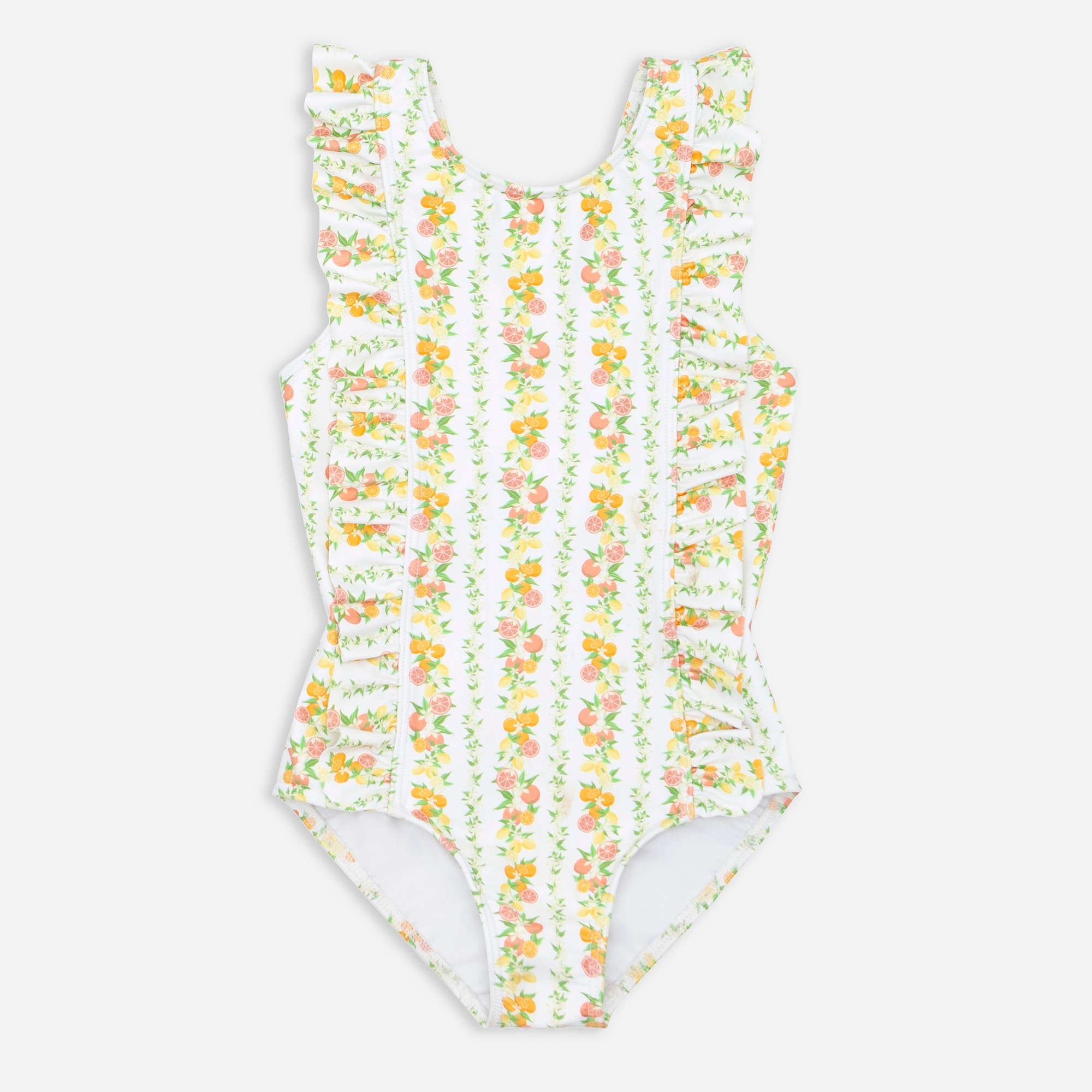 Girls' minnow ruffle one-piece