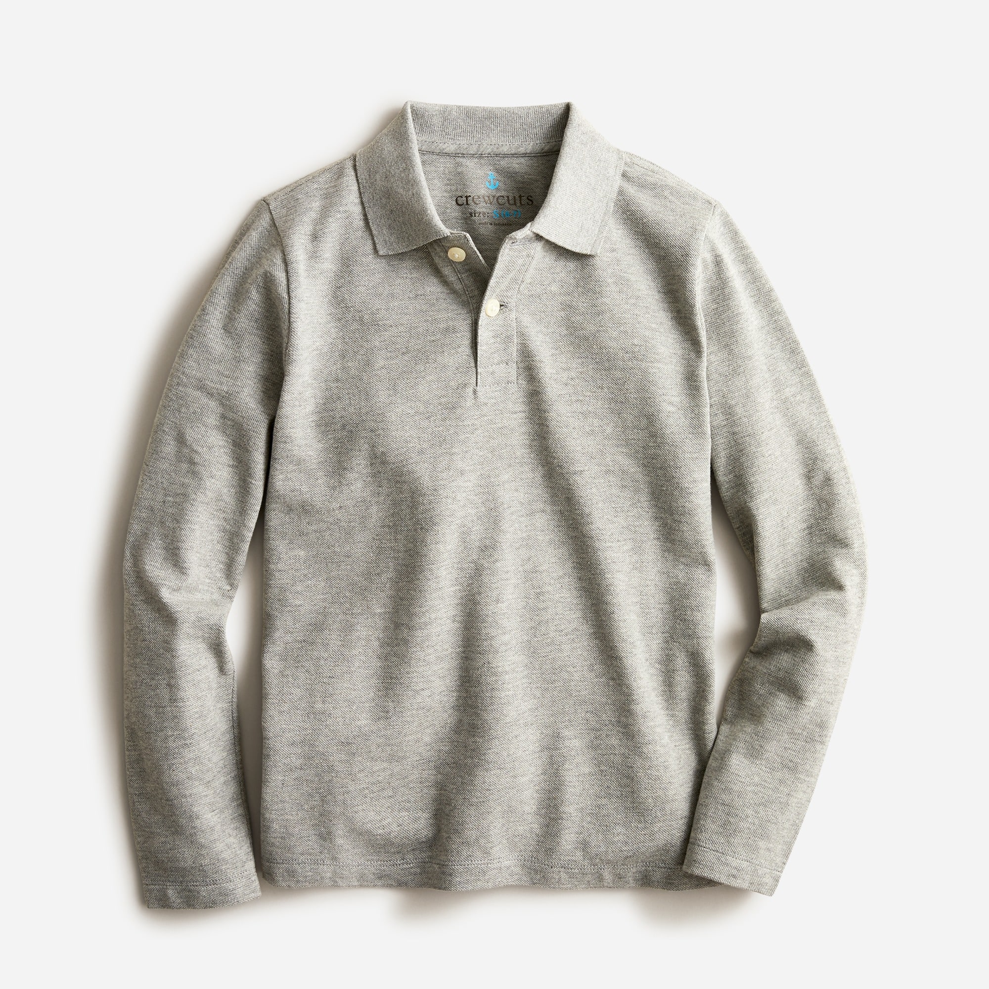 Kids' long-sleeve piqué polo shirt