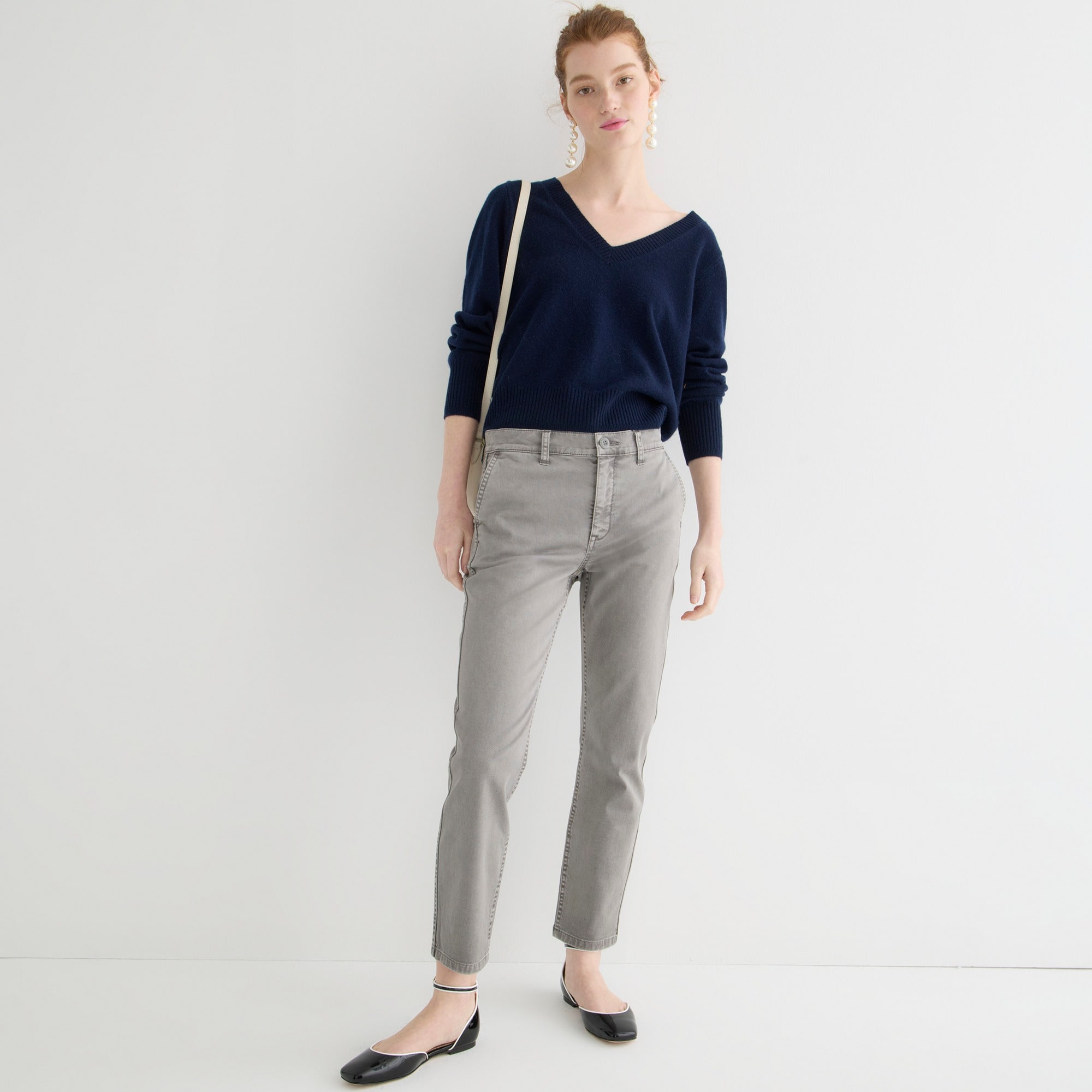 Vintage slim-straight stretch chino pant